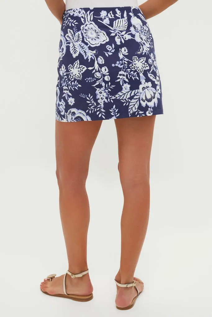 Navy Multi Floral Charlie Mini Skirt sold by Tuckernuck product image thumbnail 4