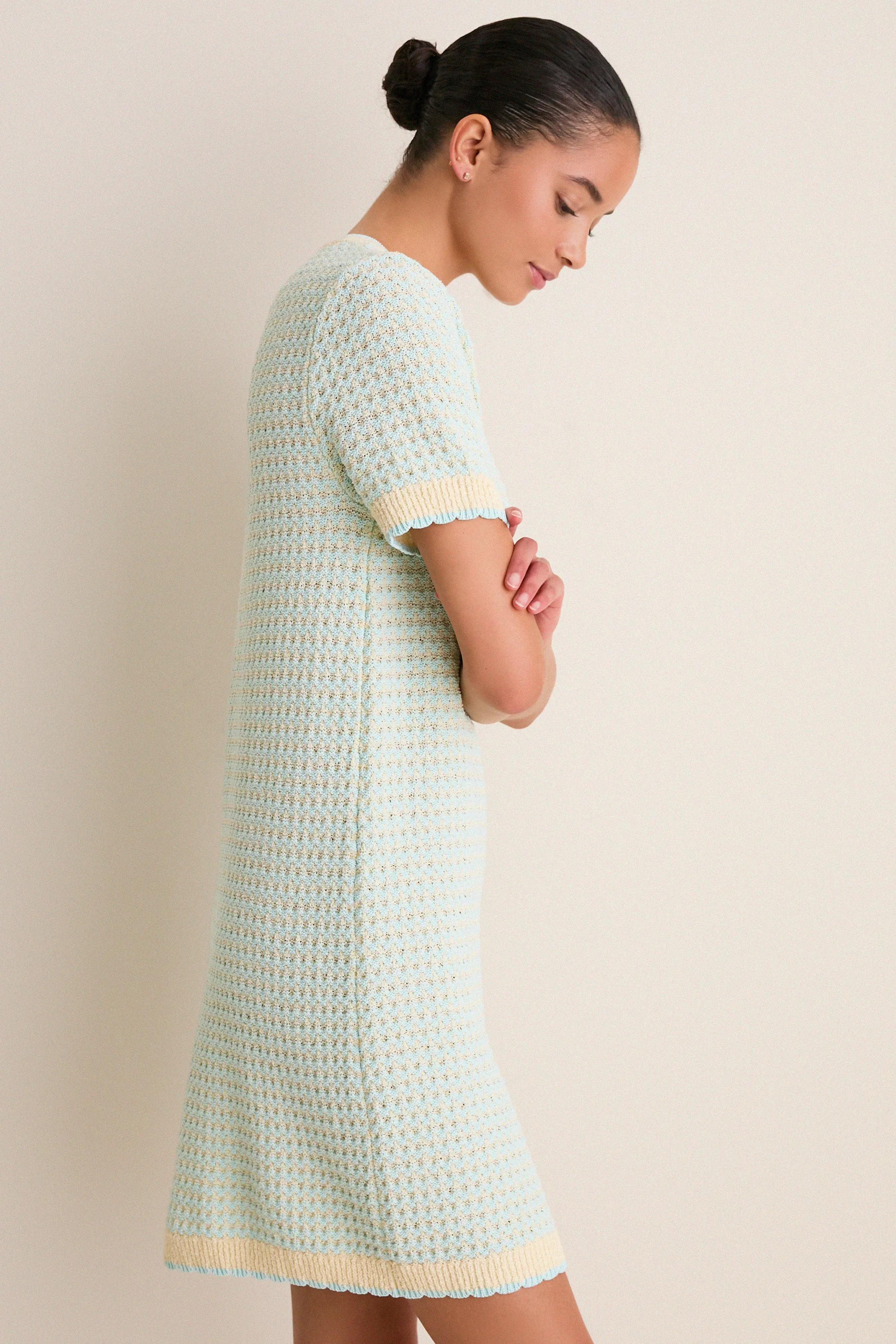 Mint Knit Short Sleeve Francine Shift Dress sold by Tuckernuck product image thumbnail 3