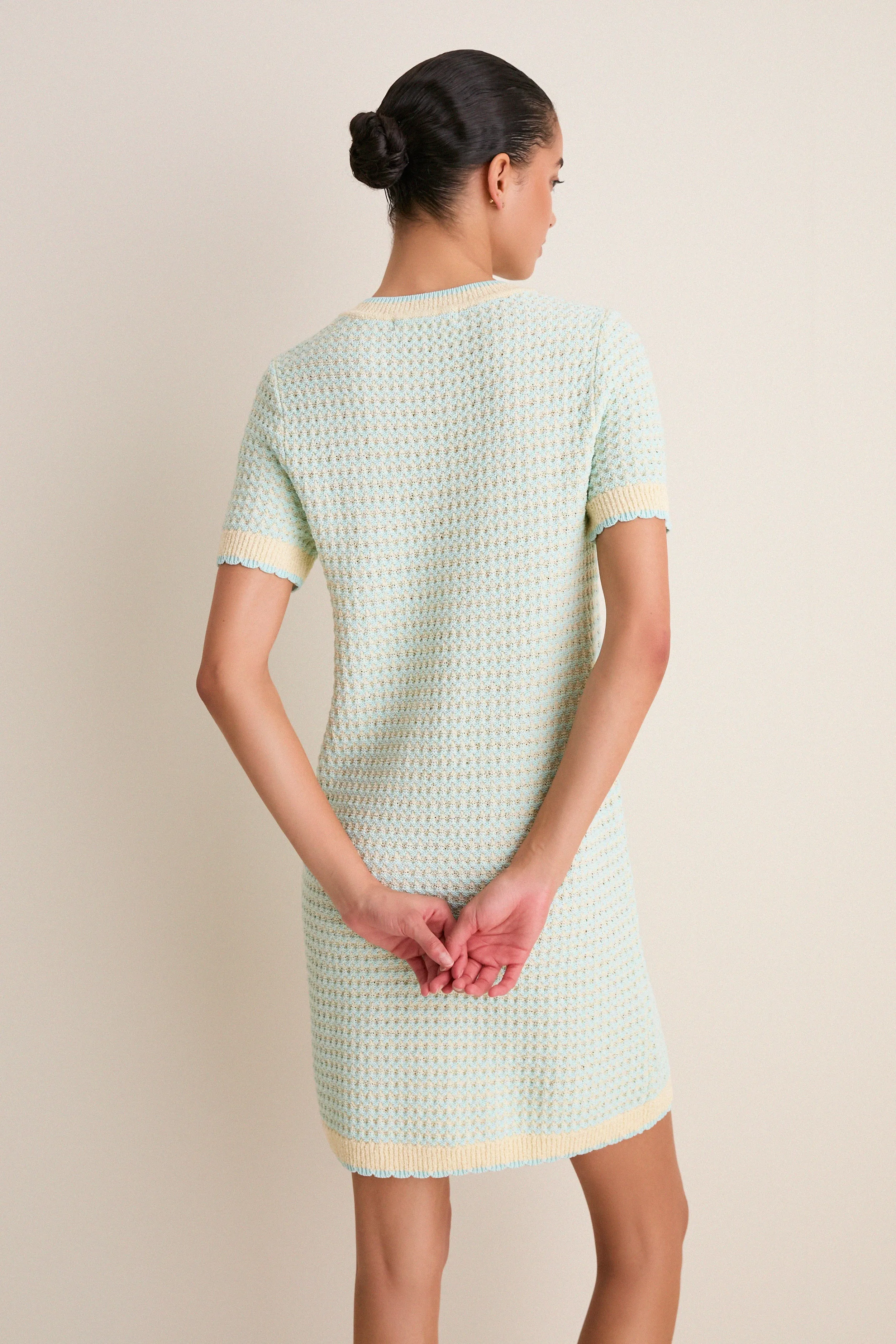 Mint Knit Short Sleeve Francine Shift Dress sold by Tuckernuck product image thumbnail 4