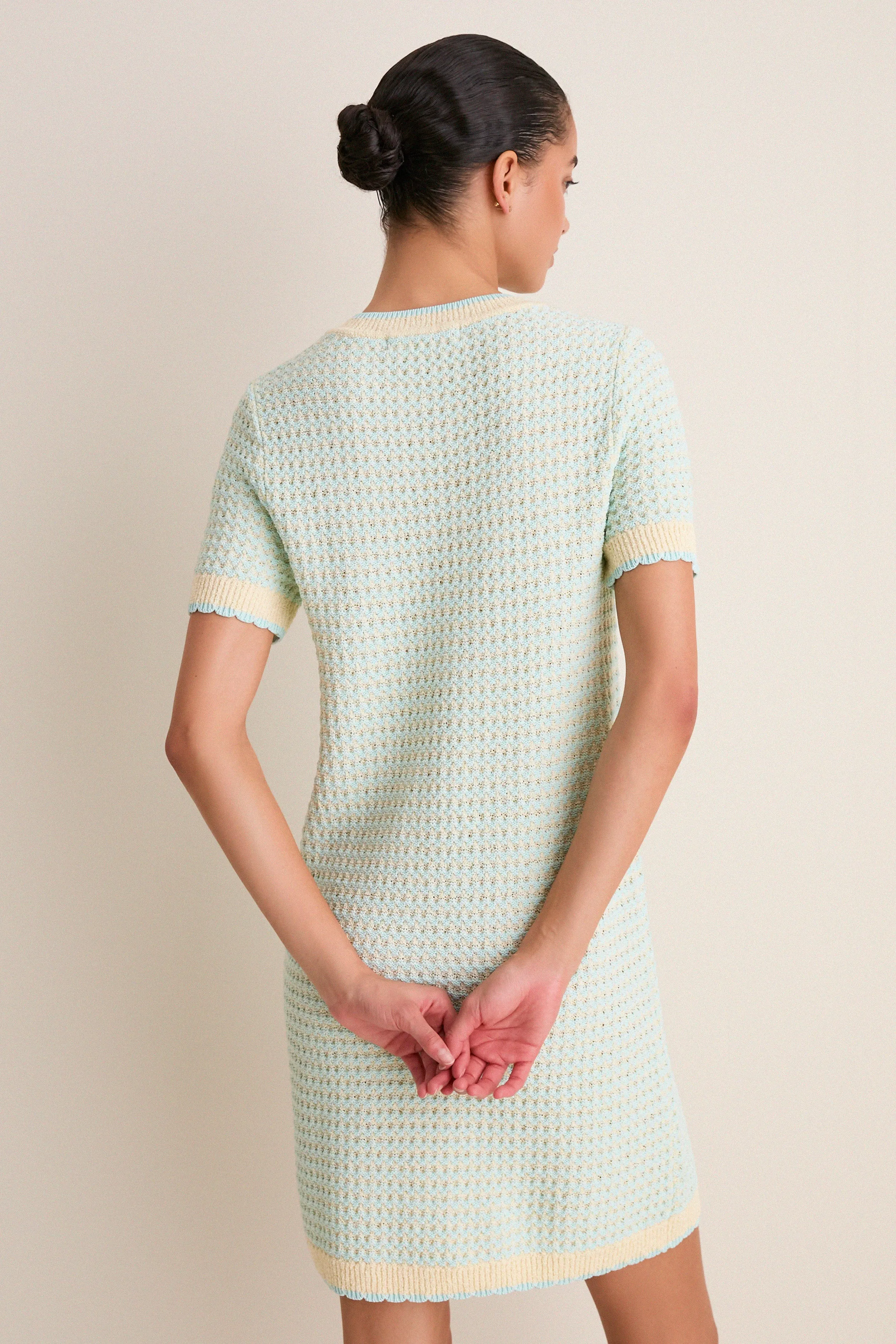 Mint Knit Short Sleeve Francine Shift Dress sold by Tuckernuck product image thumbnail 5