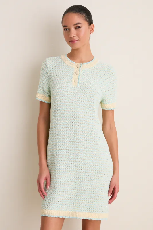 Mint Knit Short Sleeve Francine Shift Dress made by Tuckernuck