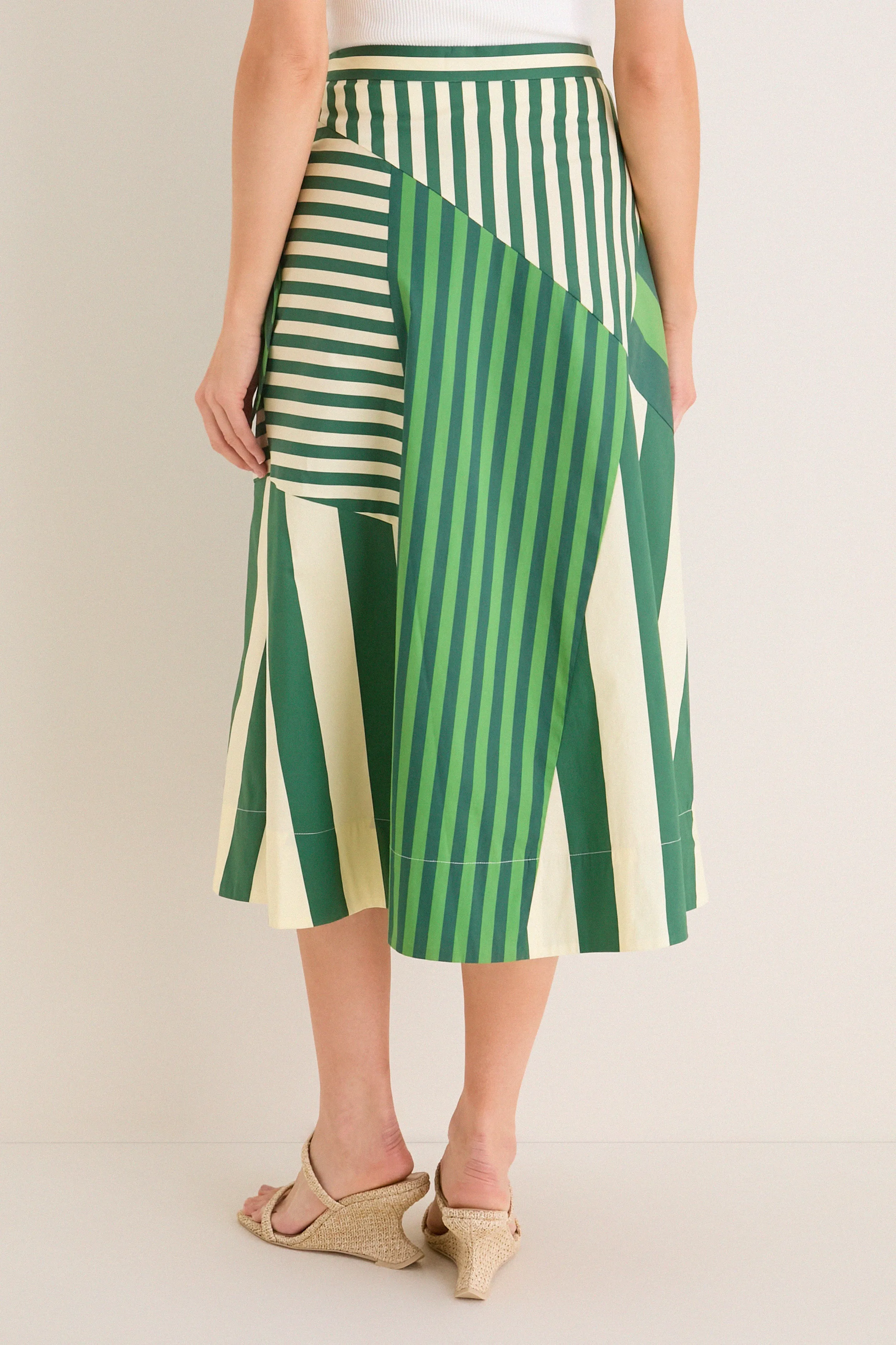Green Stripe Combo Vita Wrap Skirt sold by Tuckernuck product image thumbnail 4