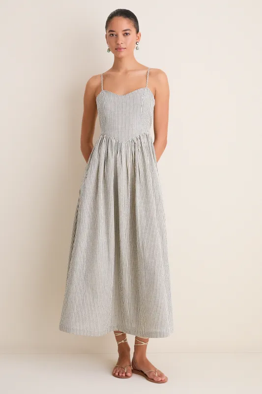 Newburyport Stripe Cotton Day Dress made by Tuckernuck