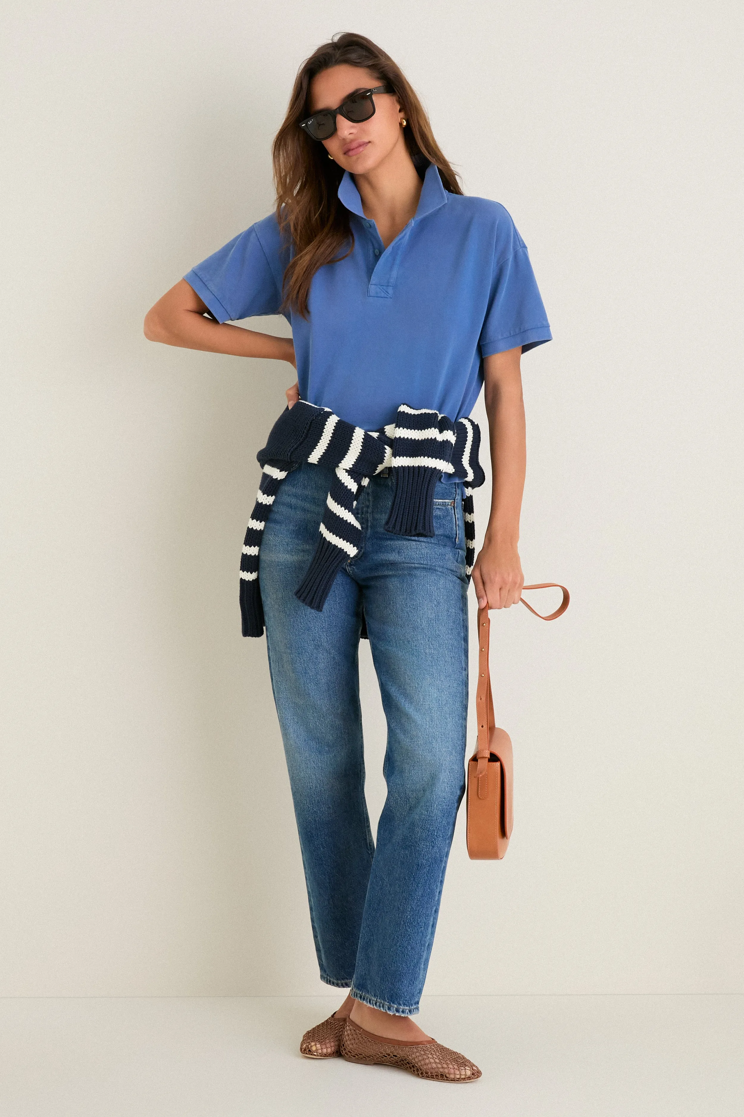 Washed Blue Pique Holmes Boyfriend Polo sold by Tuckernuck product image thumbnail 2