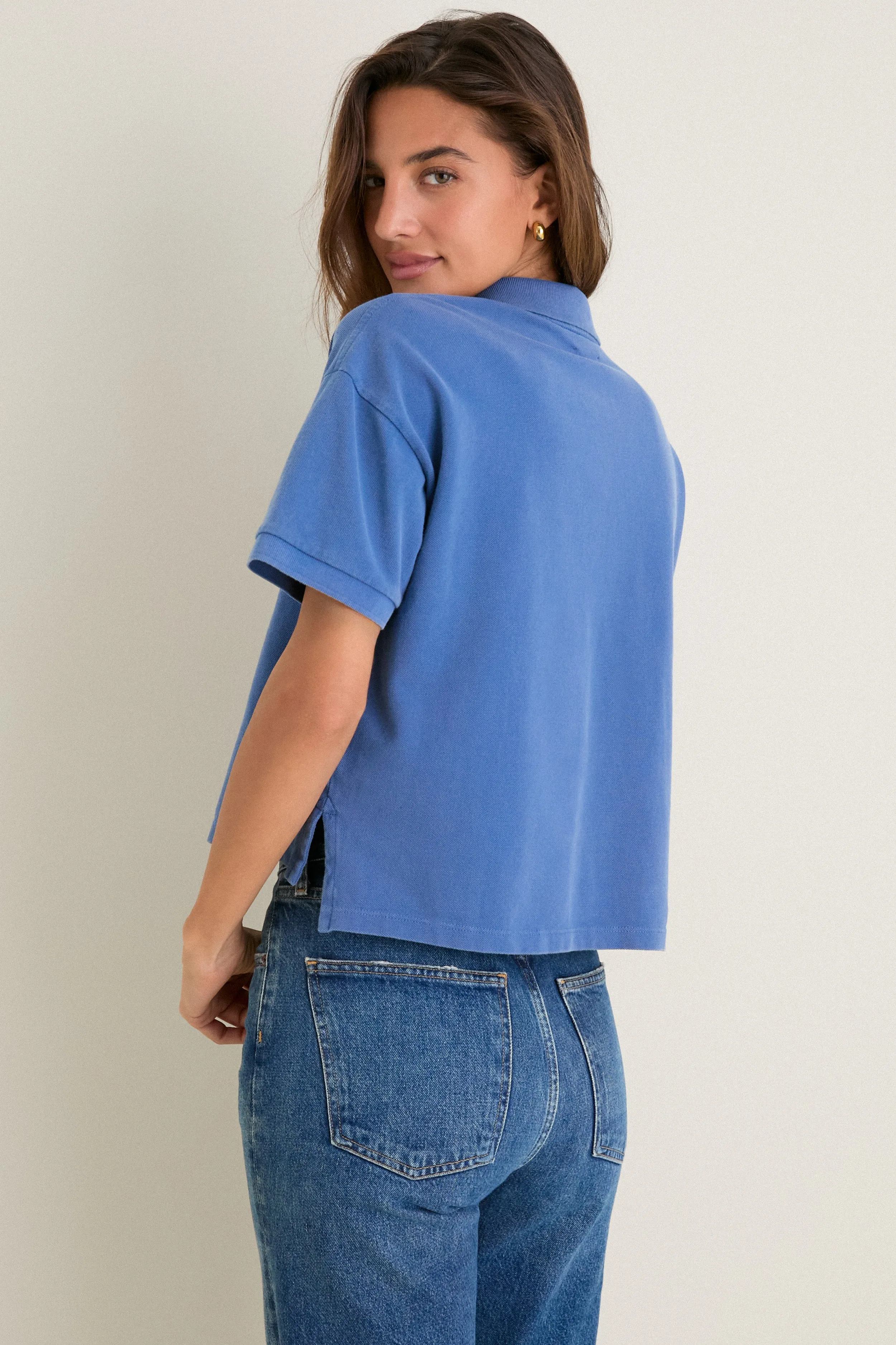 Washed Blue Pique Holmes Boyfriend Polo sold by Tuckernuck product image thumbnail 4