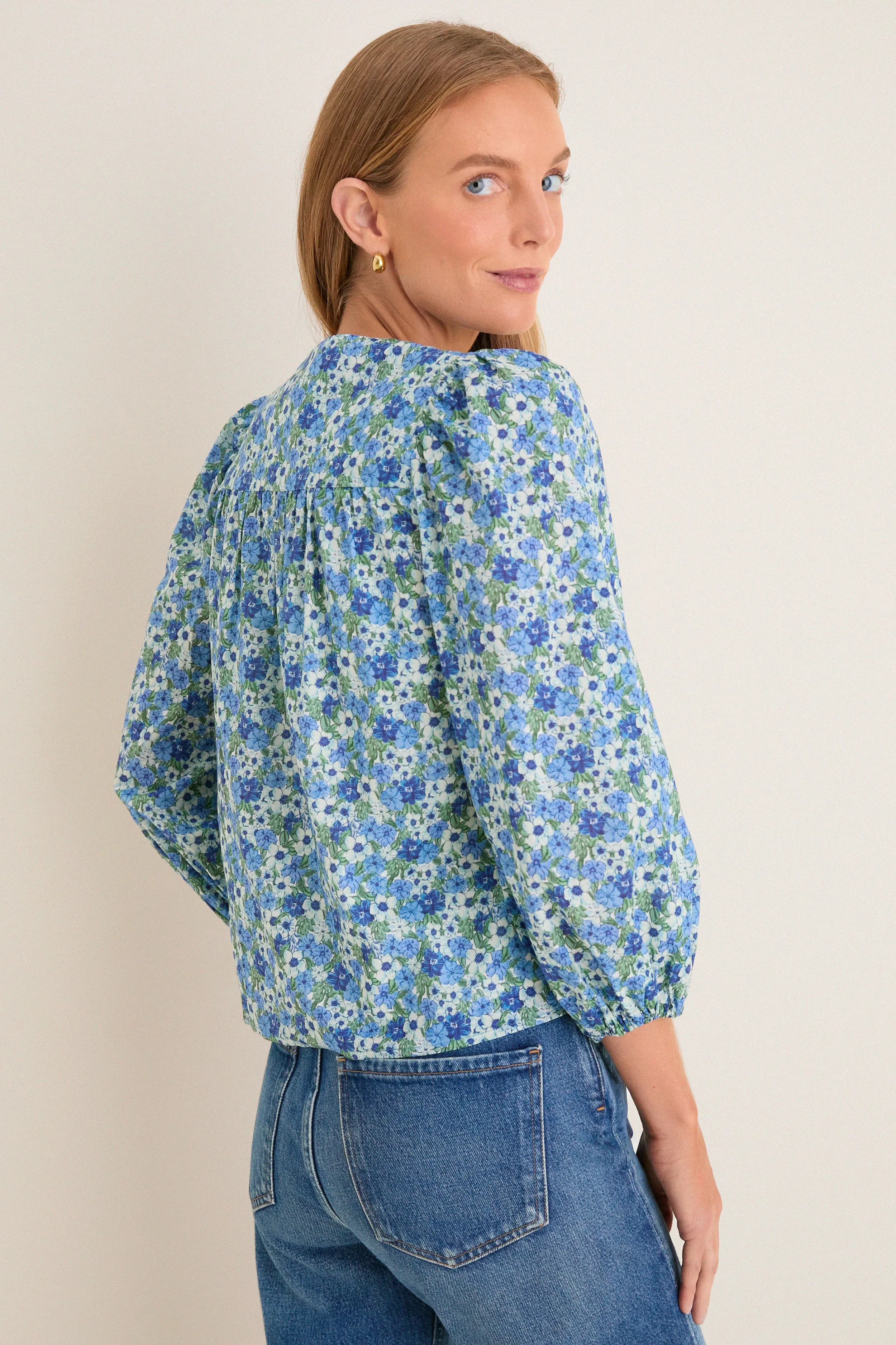 Forget-Me-Not Floral Petunia Blouse sold by Tuckernuck product image thumbnail 5