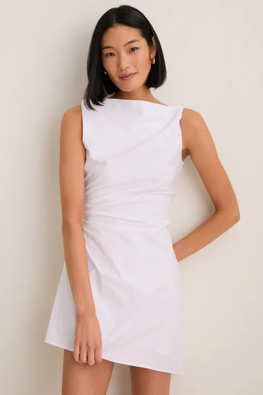 White Callie Mini Dress made by STAUD