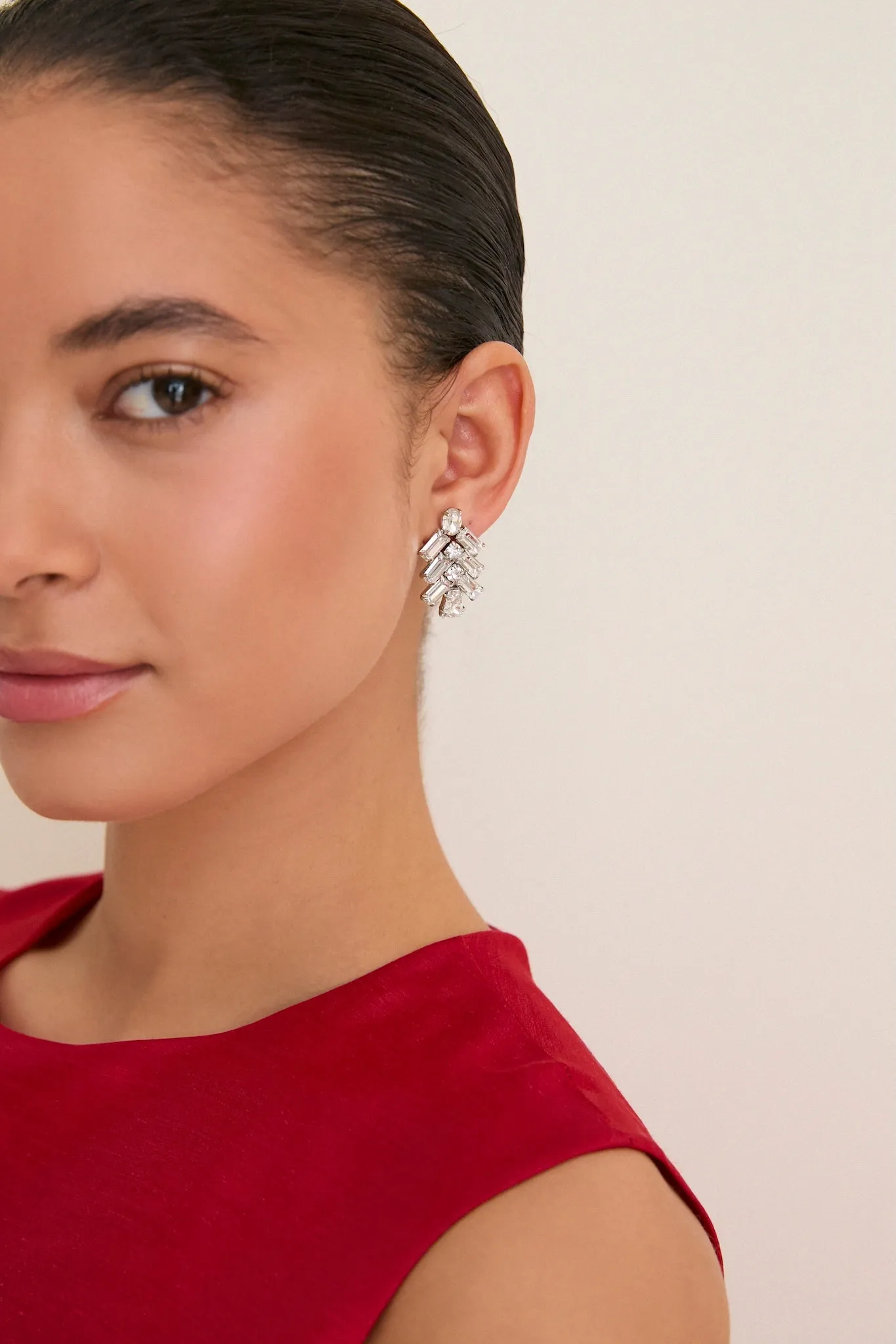 Silver Crystal Starburst Lueur Earrings sold by Tuckernuck product image thumbnail 2