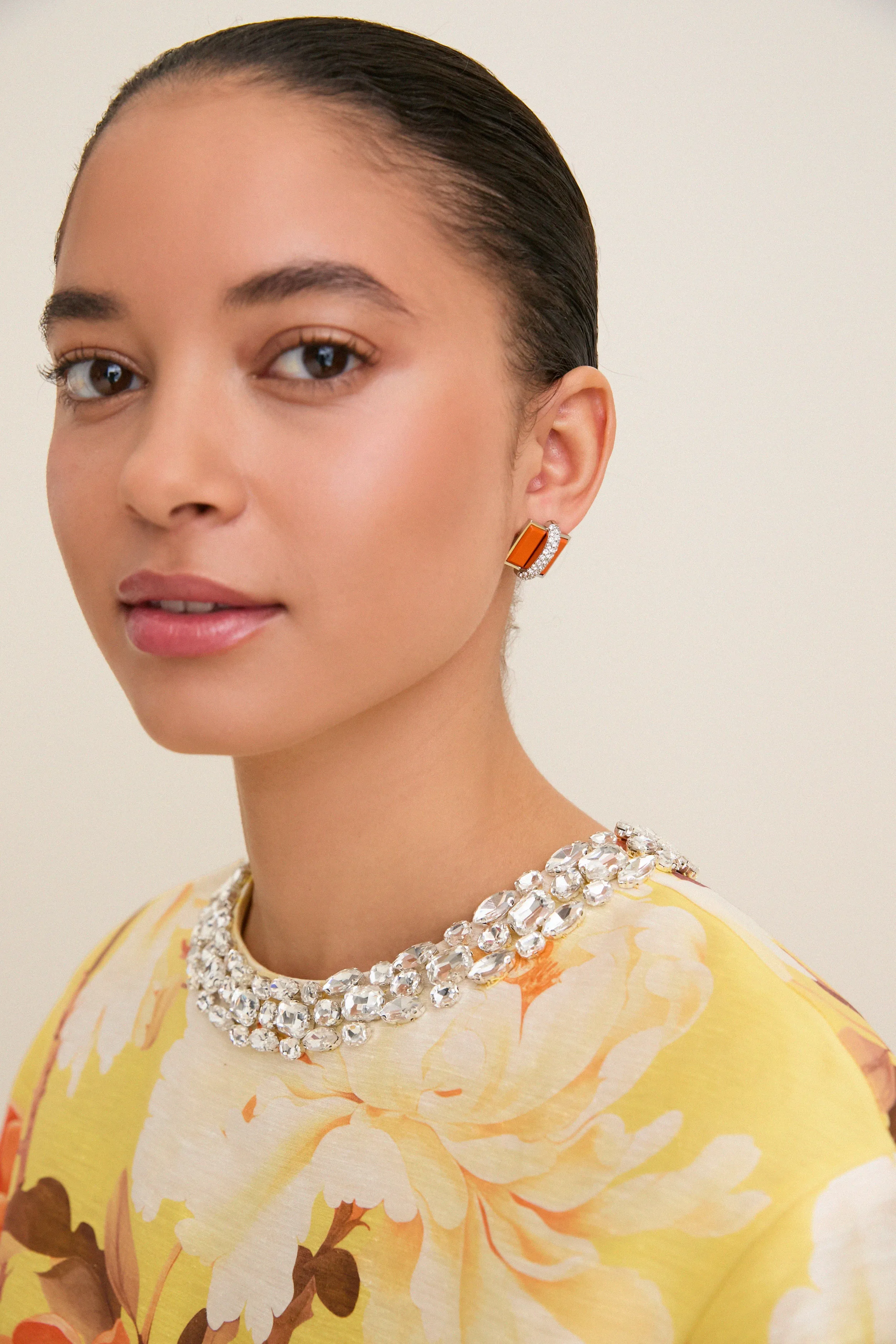 Red and Crystal Aurore Earrings sold by Tuckernuck product image thumbnail 2