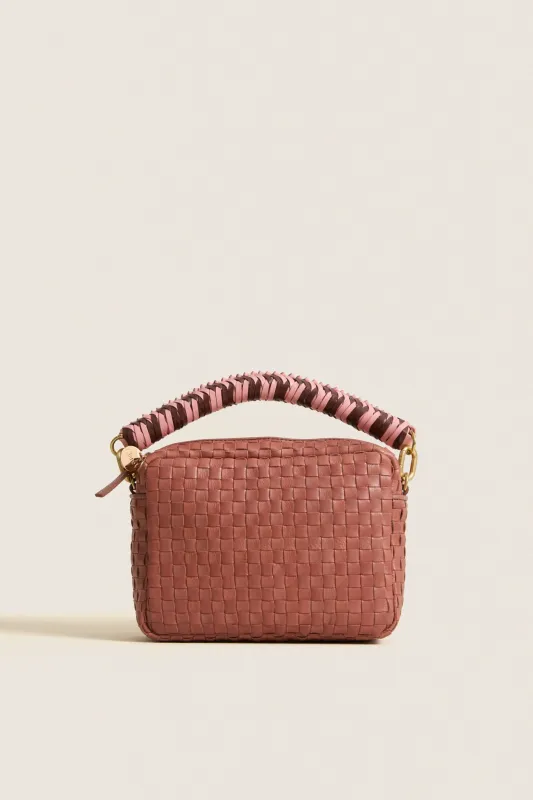 Exclusive Rose Clay Midi Sac with Braided Strap made by Clare Vivier