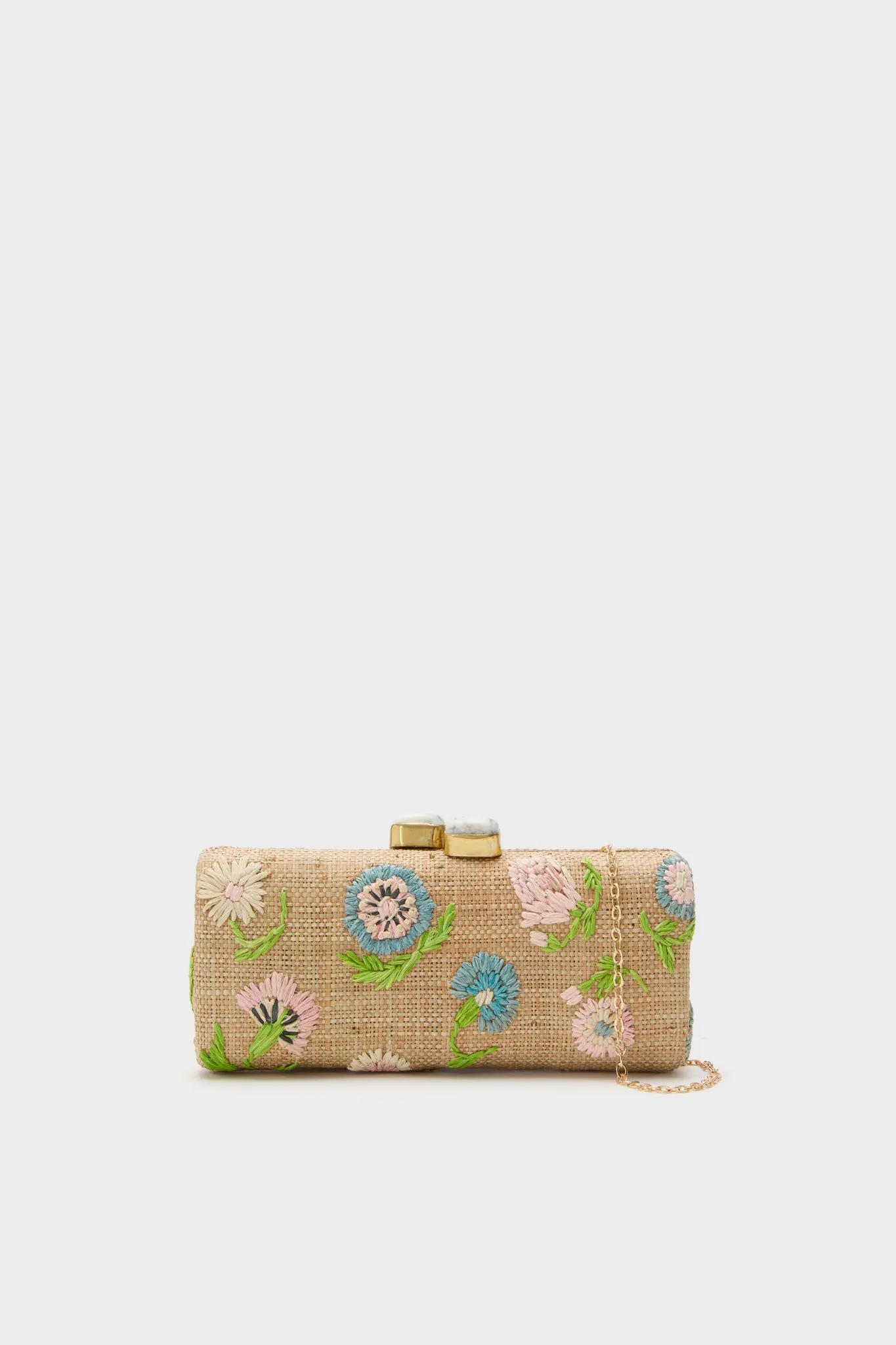 Natural and Pastel Petite Fleur Clutch sold by Tuckernuck