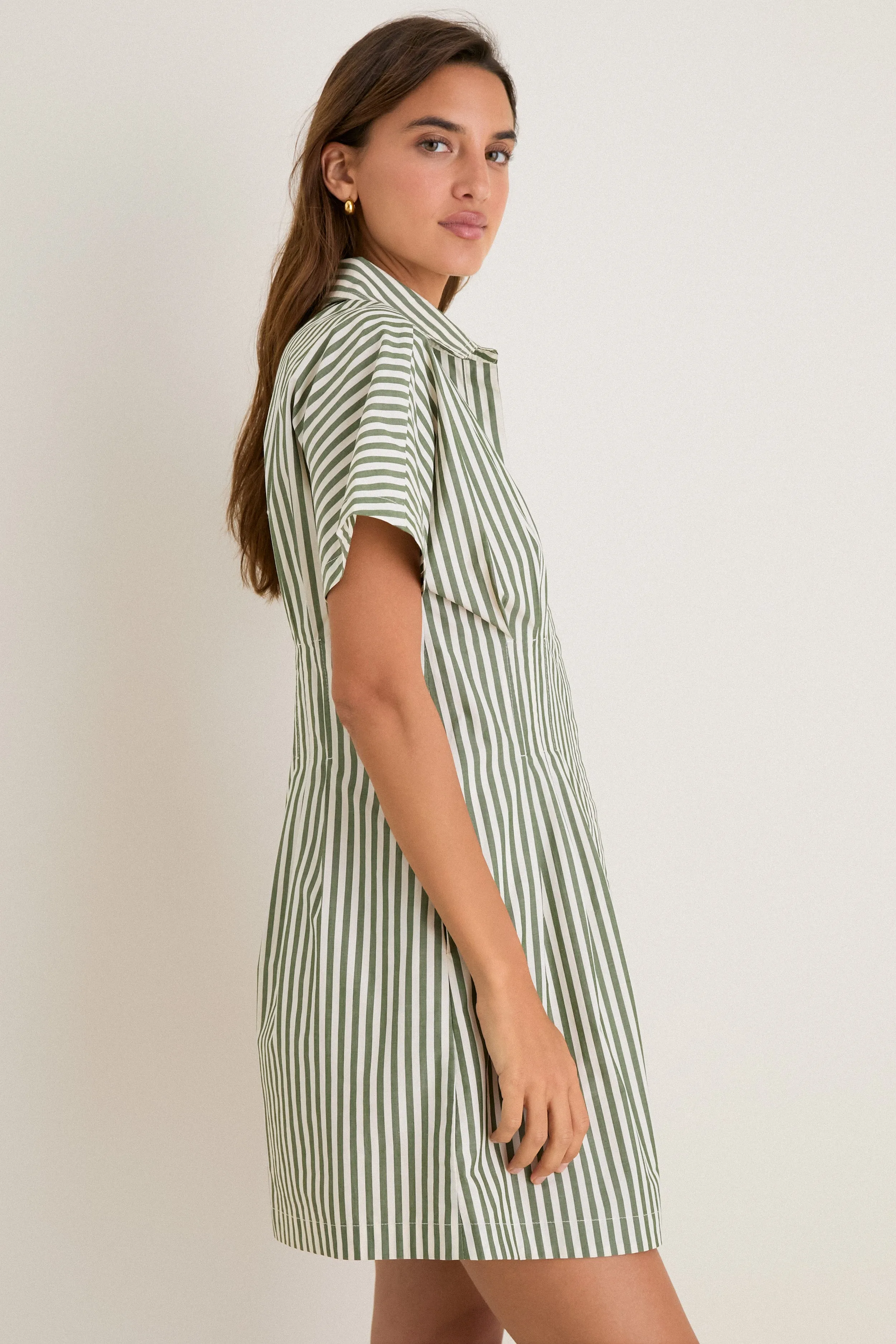 Jardin Stripe Cotton Poplin Mini Callie Dress sold by Tuckernuck product image thumbnail 3