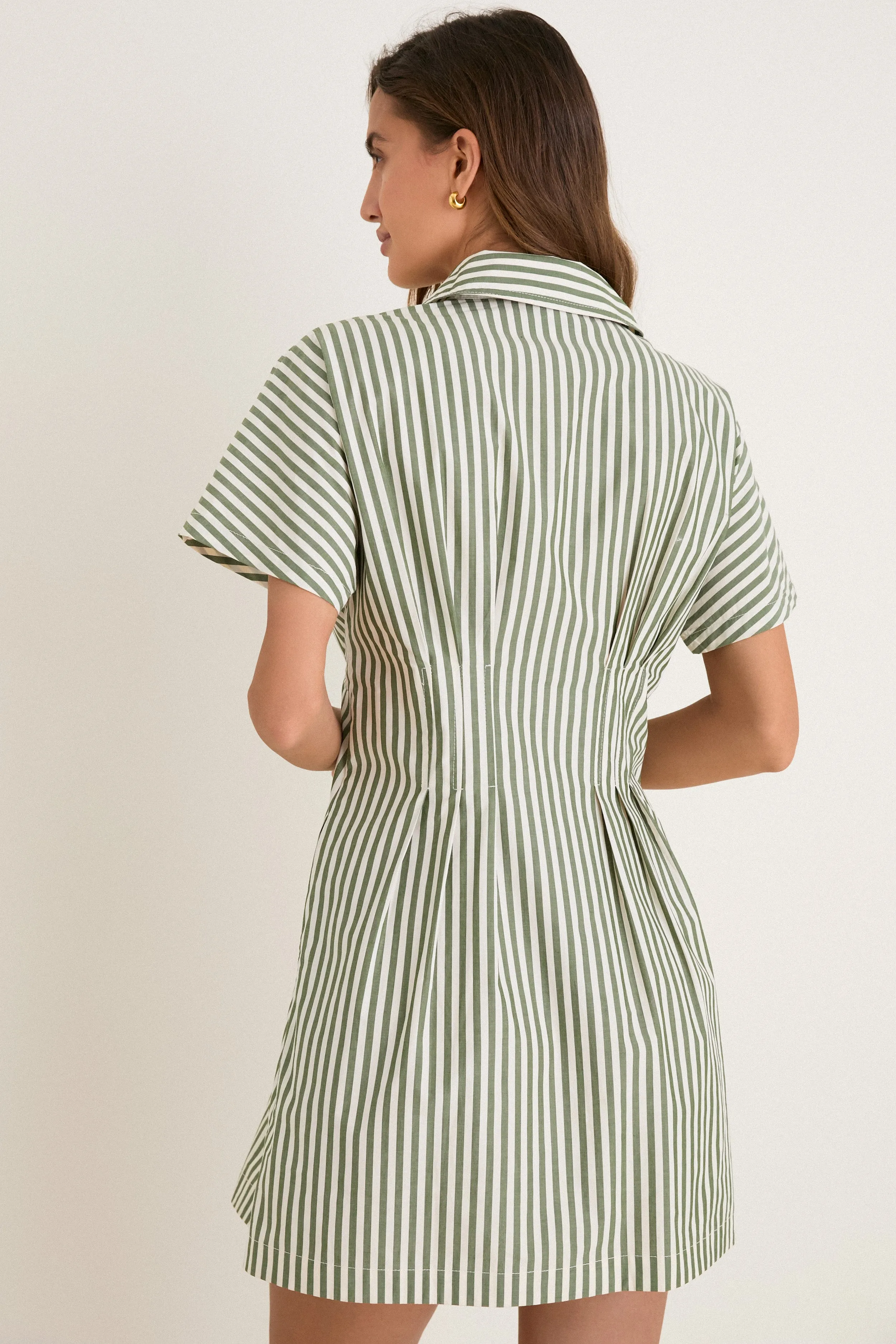 Jardin Stripe Cotton Poplin Mini Callie Dress sold by Tuckernuck product image thumbnail 4