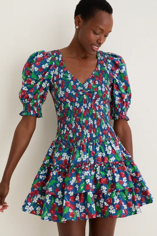 Miss Cherry Print Audrey Short Sleeve Dress sold by Tuckernuck