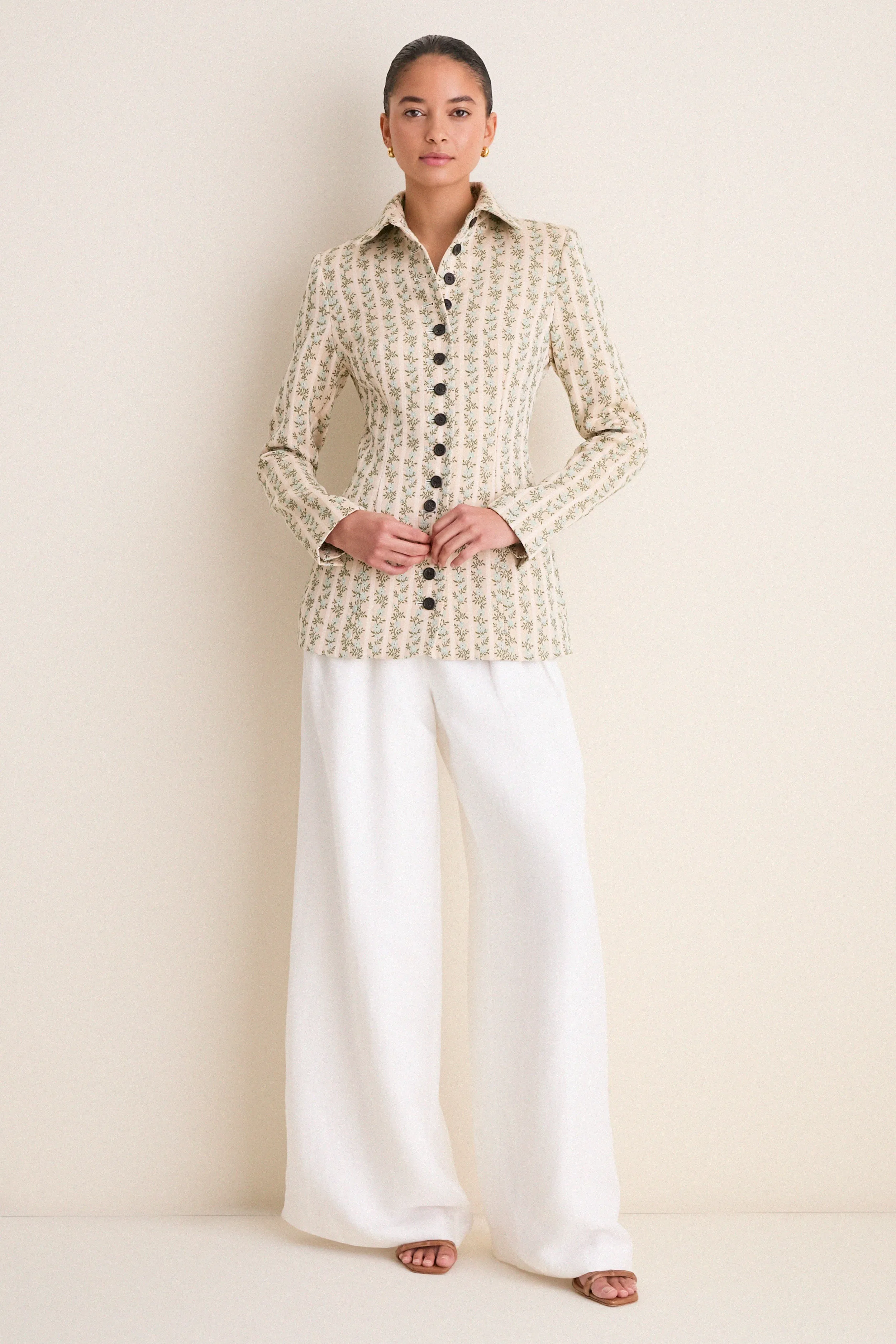 Cream Row Row Row Your Buttons Blazer sold by Tuckernuck product image thumbnail 2