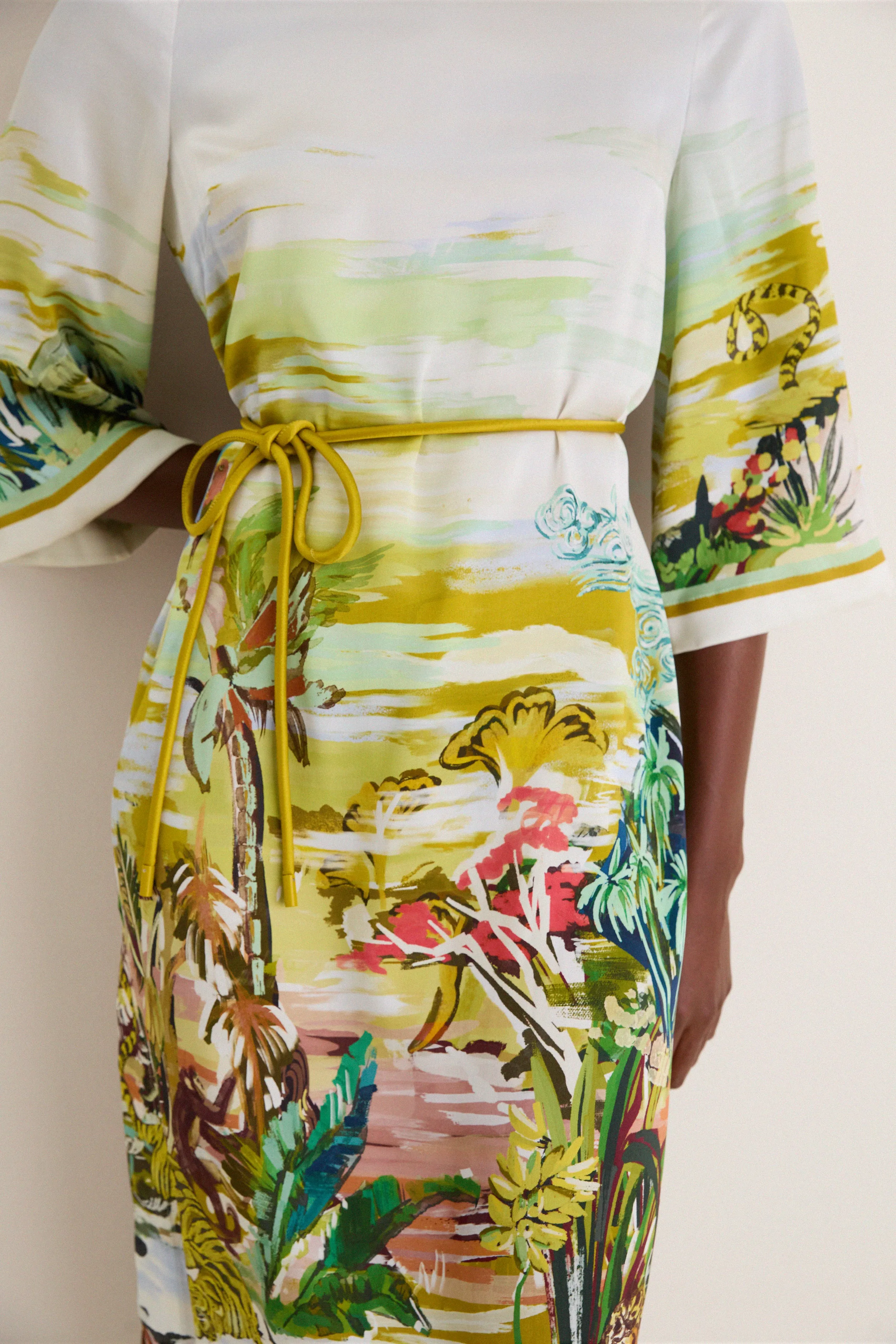 Multi Jungle Boogie Silk Midi Dress sold by Tuckernuck product image thumbnail 5