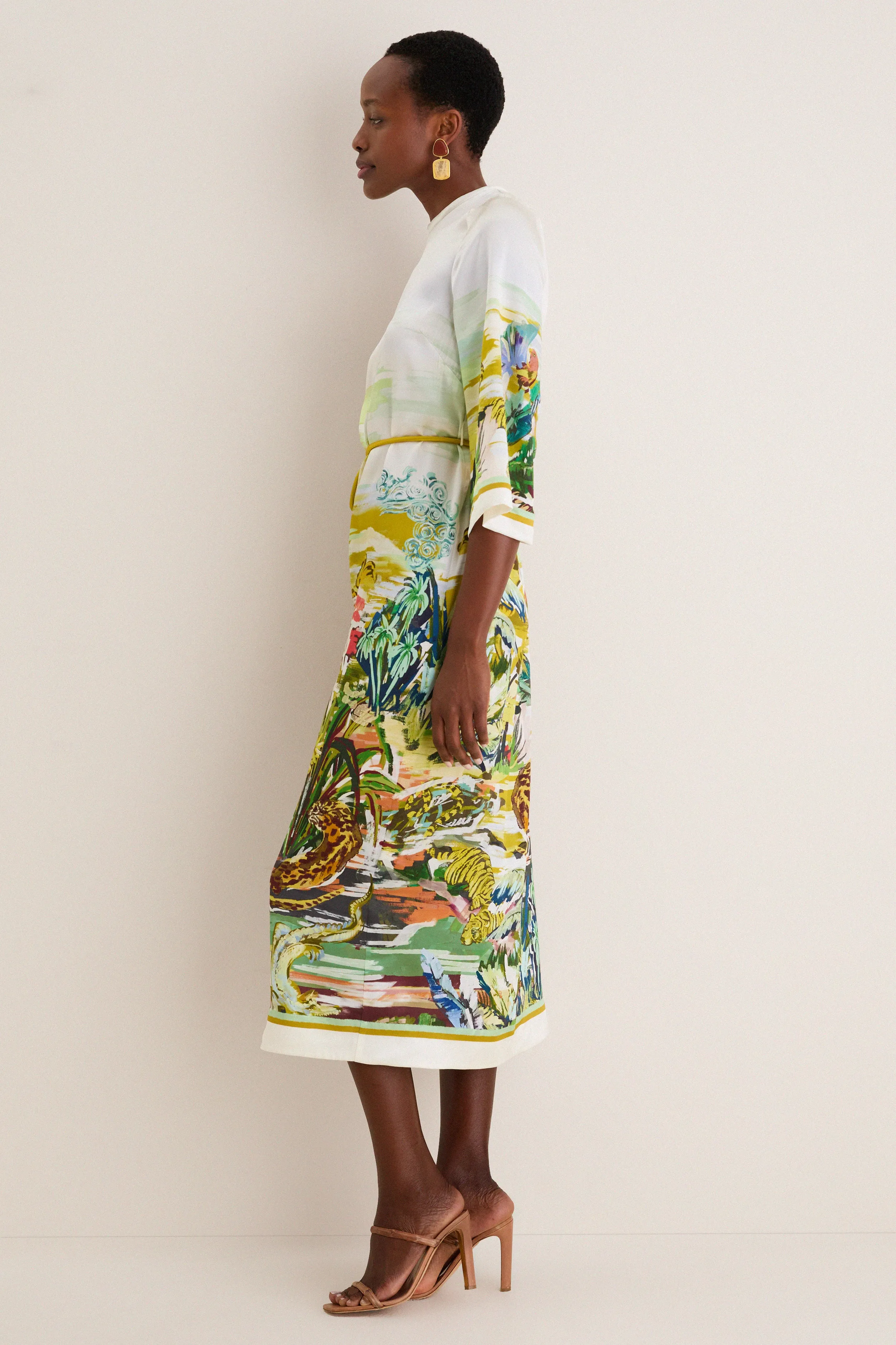 Multi Jungle Boogie Silk Midi Dress sold by Tuckernuck product image thumbnail 3