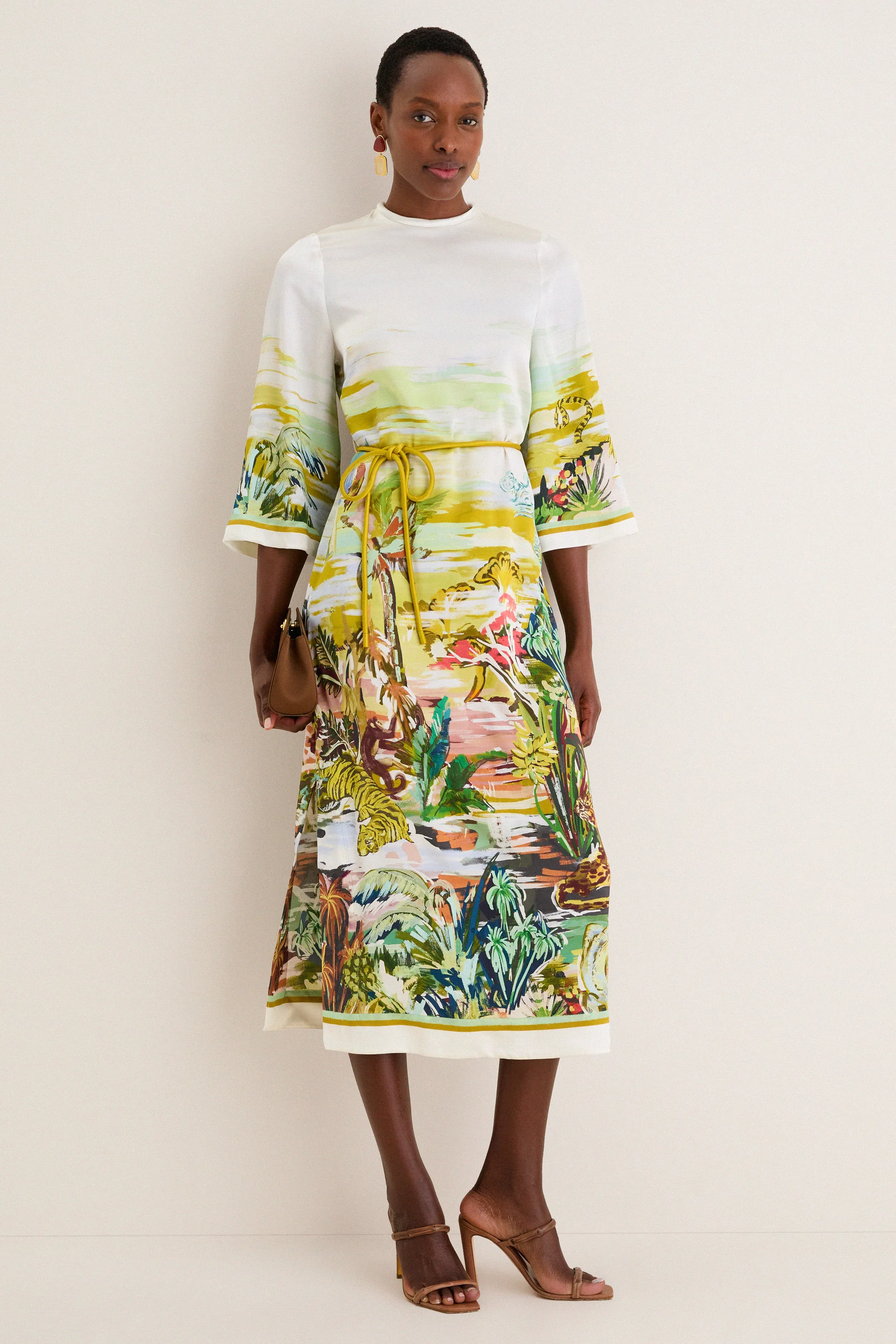 Multi Jungle Boogie Silk Midi Dress sold by Tuckernuck product image thumbnail 2