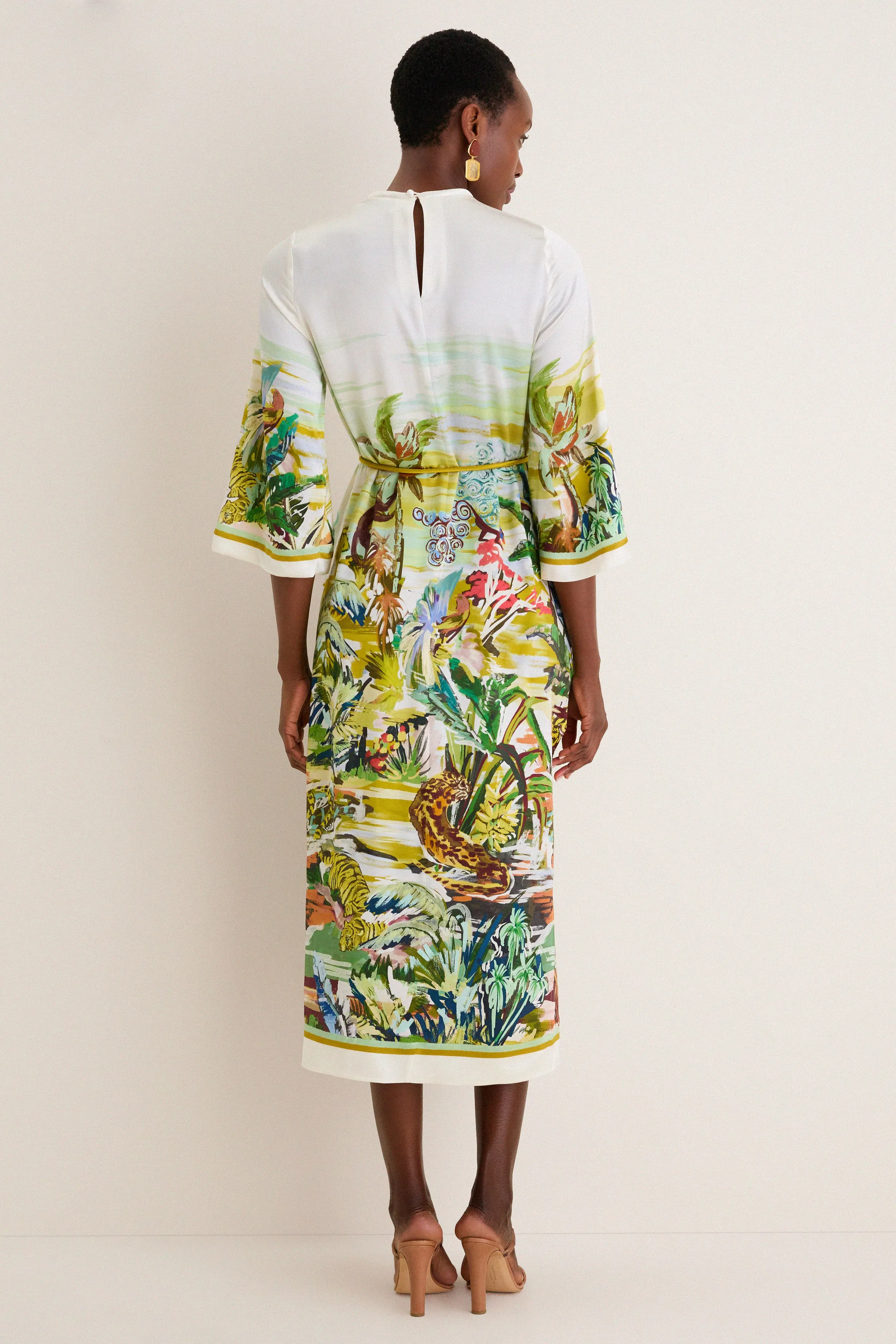 Multi Jungle Boogie Silk Midi Dress sold by Tuckernuck product image thumbnail 4