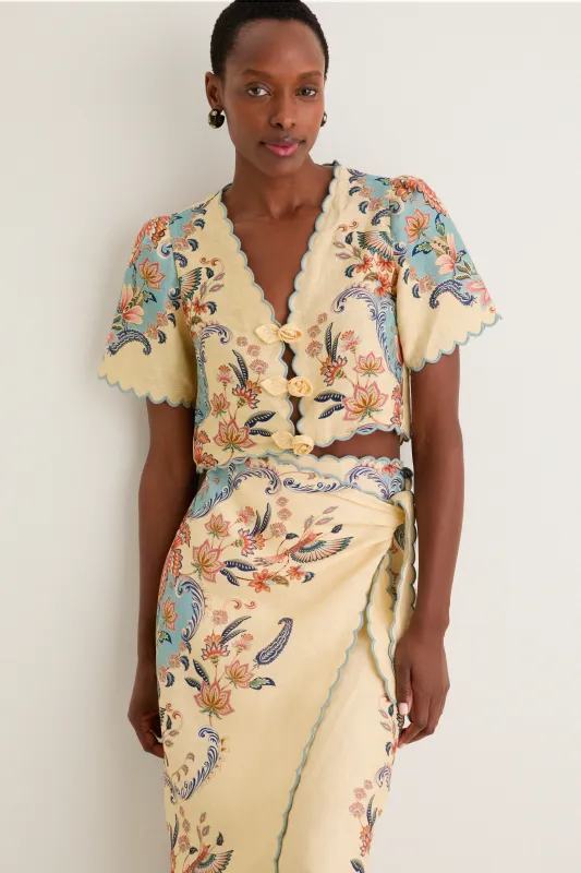 Boho Beauty Butter Short Sleeve Top made by FARM Rio