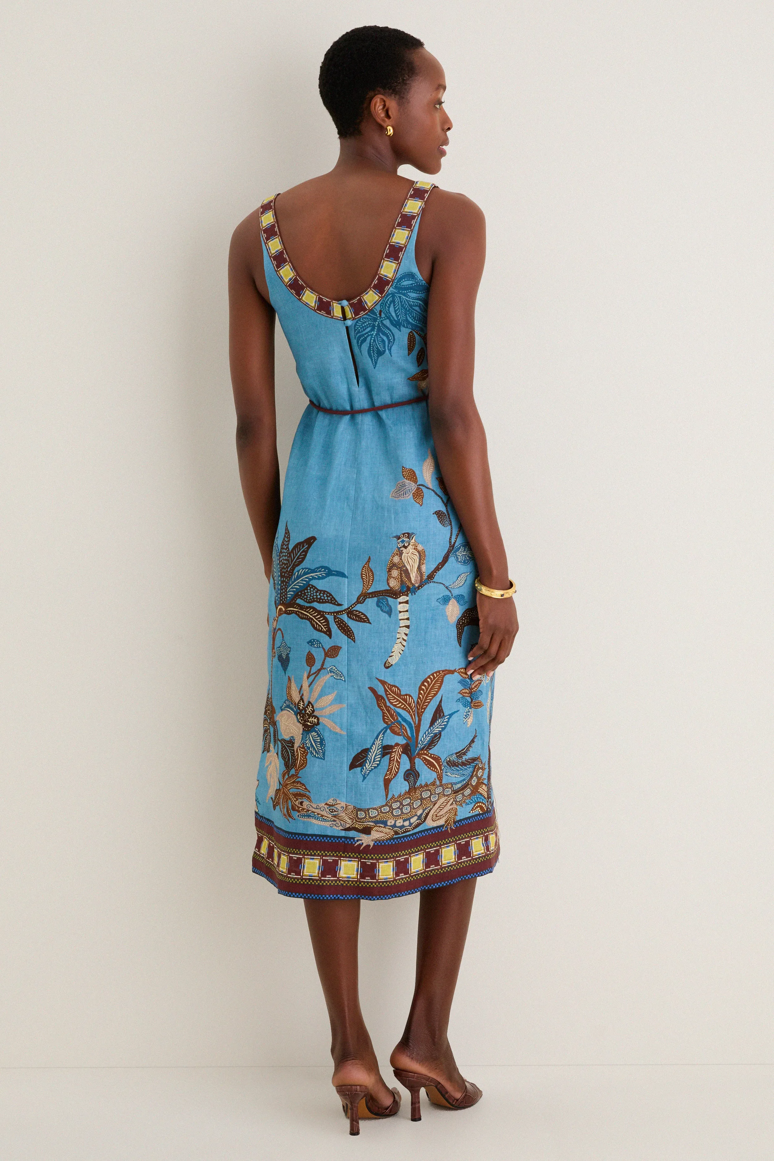 Multi Georgie Sleeveless Midi Dress sold by Tuckernuck product image thumbnail 4