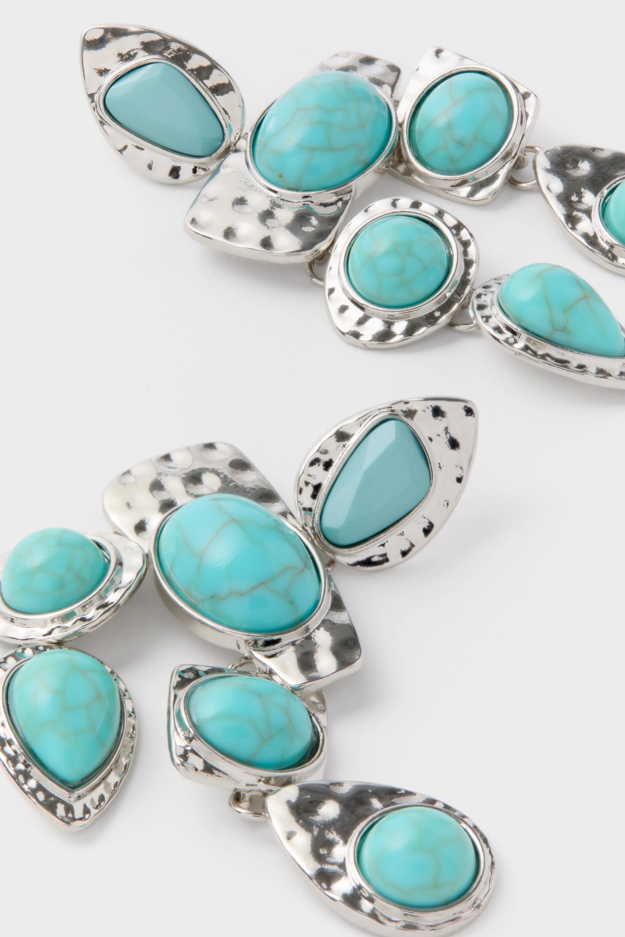 Silver Turquoise Stone Earrings sold by Tuckernuck product image thumbnail 4