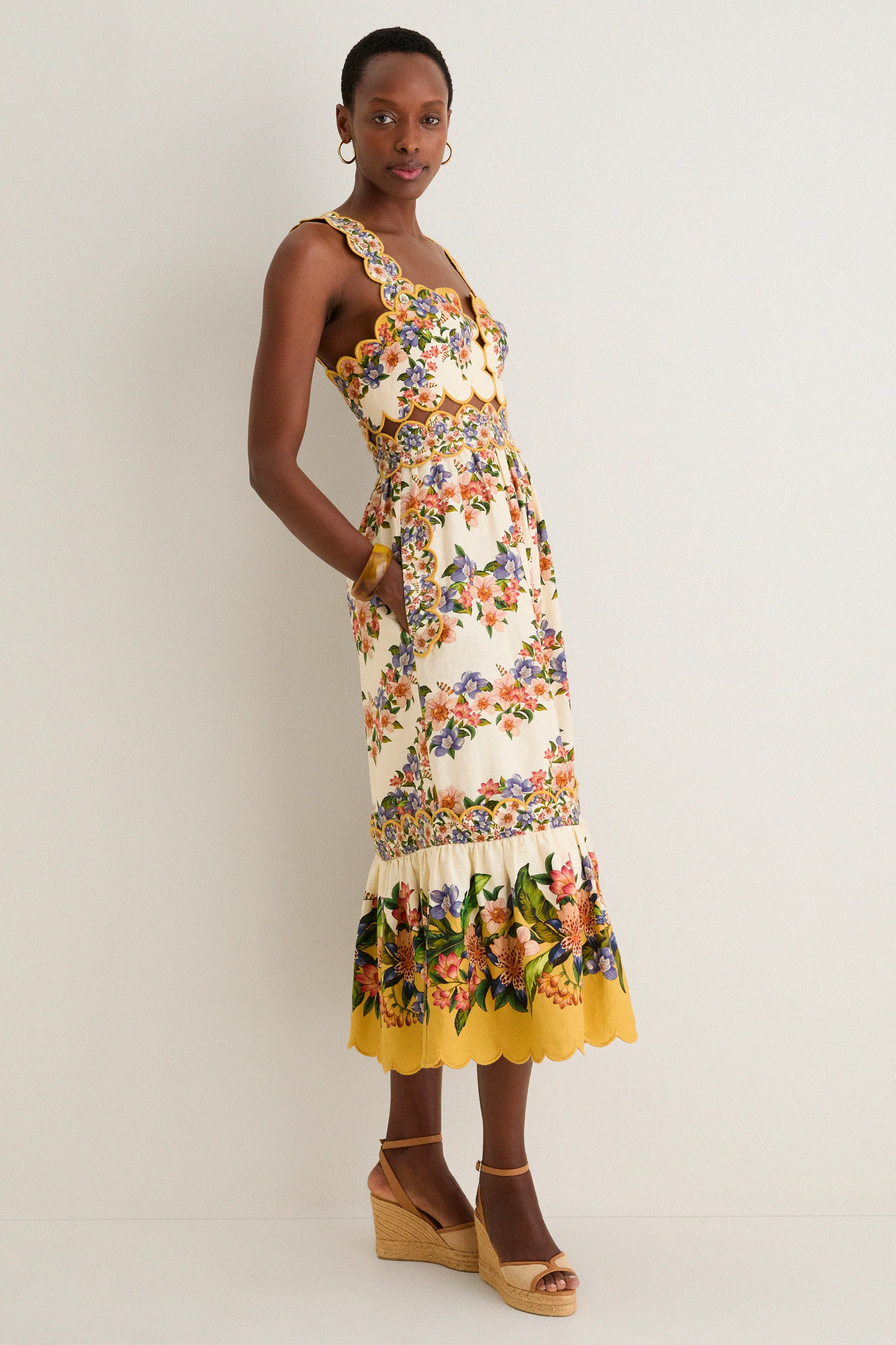 Hilo Stripes Sand Midi Dress sold by Tuckernuck product image thumbnail 4