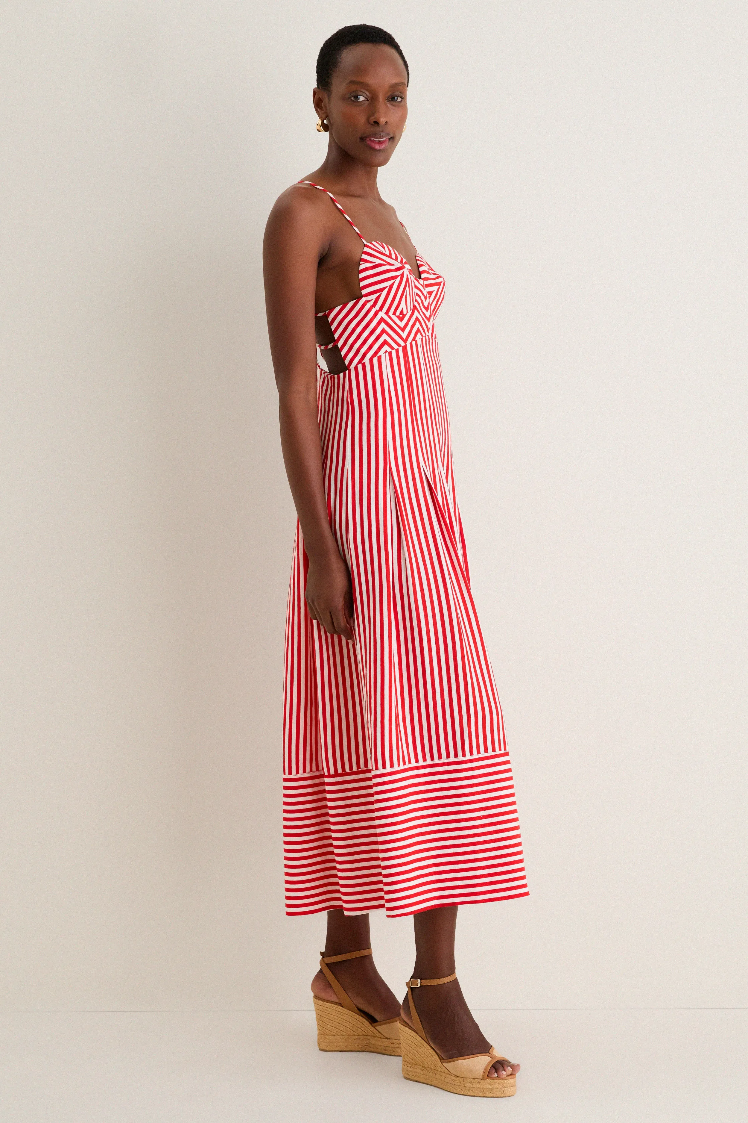 Red Checkered Stripes Maxi Dress sold by Tuckernuck product image thumbnail 3