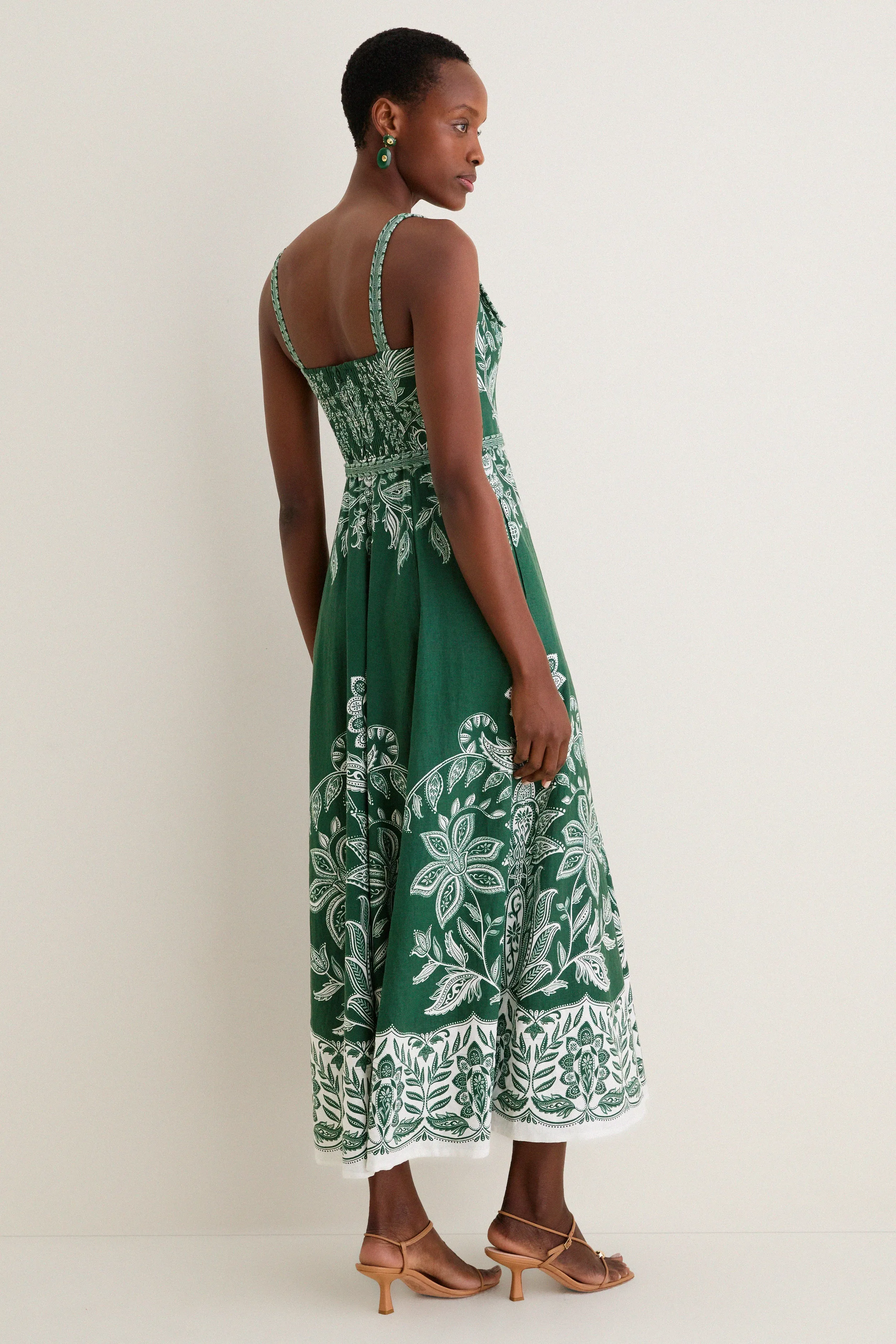 Miranda Dark Green Belt Buckles Maxi Dress sold by Tuckernuck product image thumbnail 4