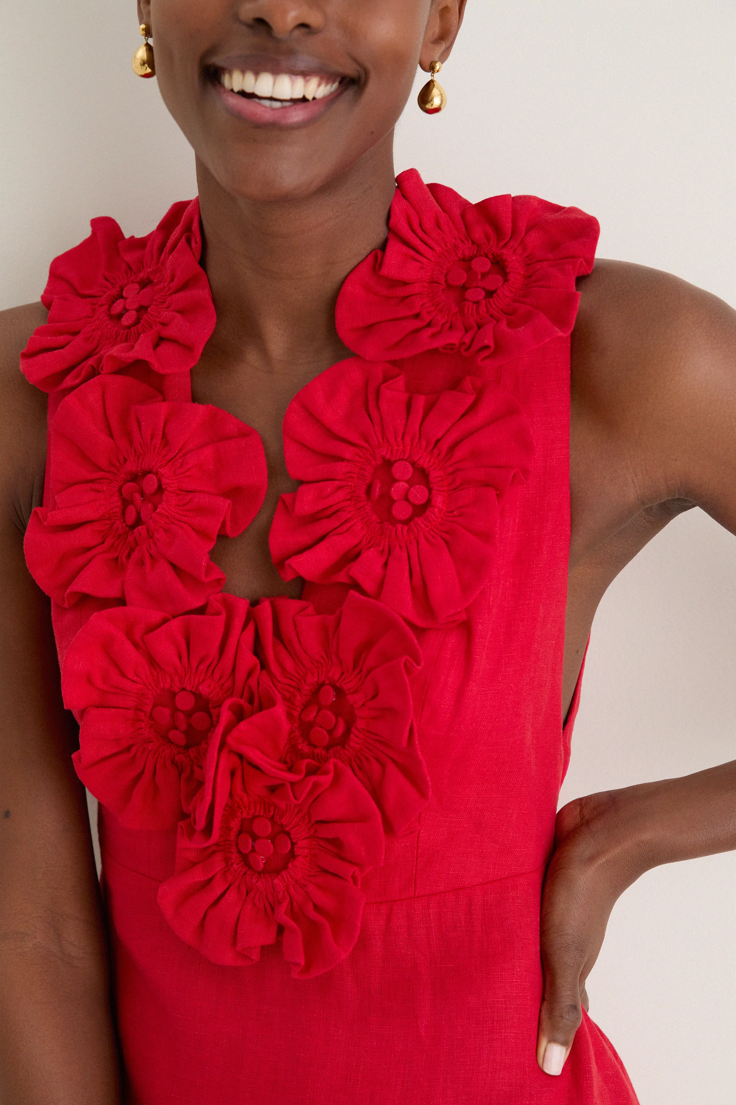 Red Sleeveless Midi Dress sold by Tuckernuck product image thumbnail 2