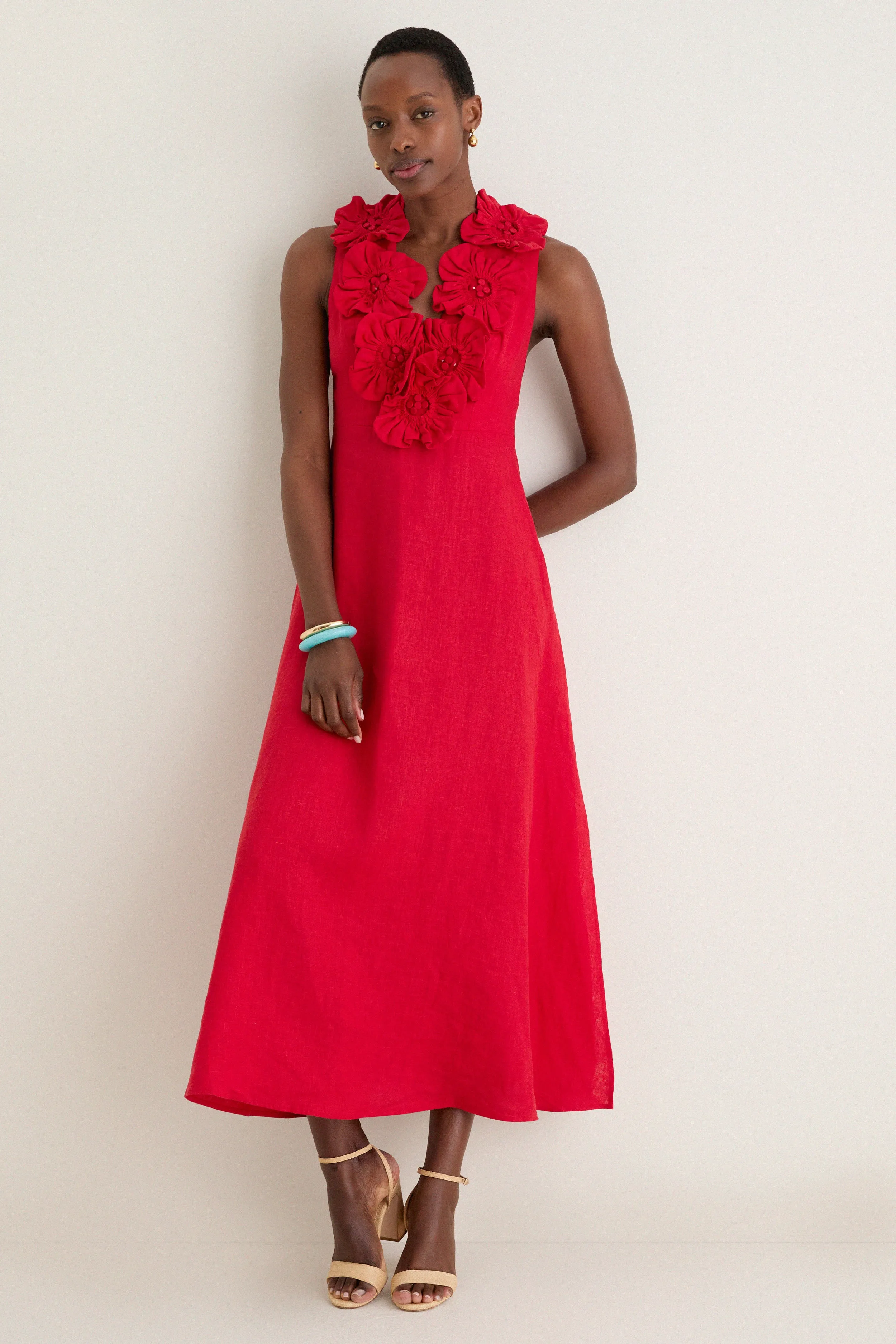 Red Sleeveless Midi Dress sold by Tuckernuck
