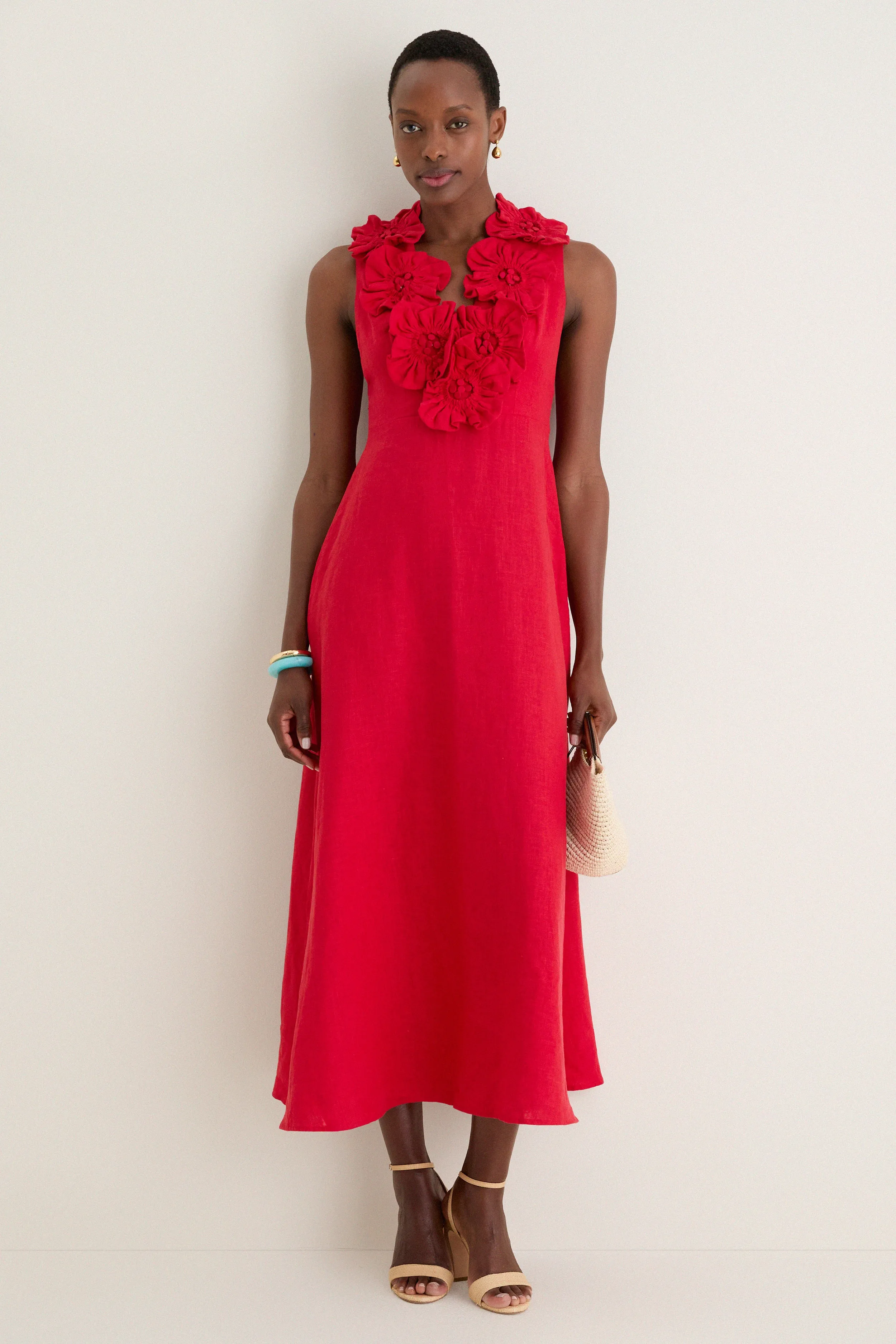 Red Sleeveless Midi Dress sold by Tuckernuck product image thumbnail 3