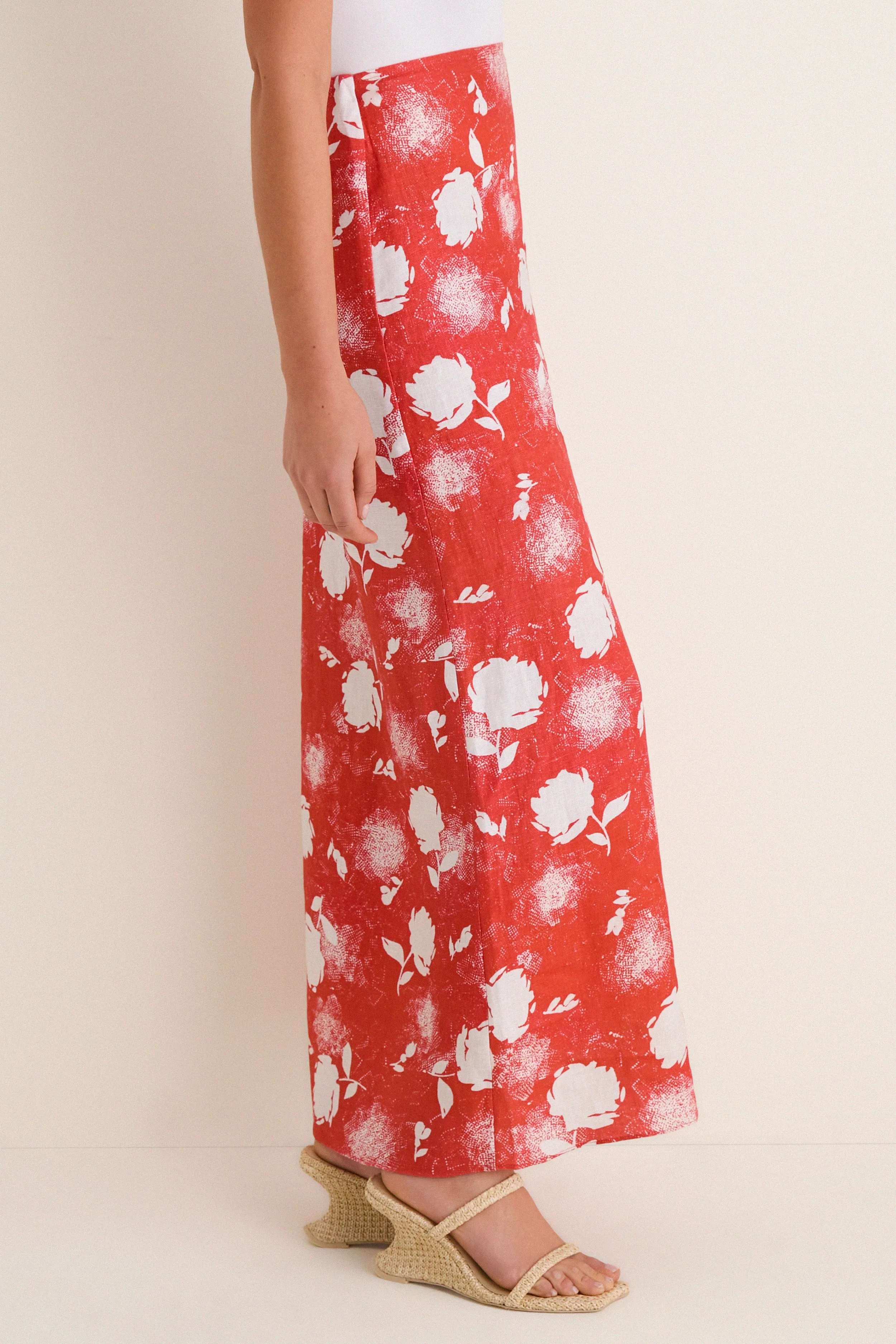Sunrose Rosso Martina Maxi Skirt sold by Tuckernuck product image thumbnail 3