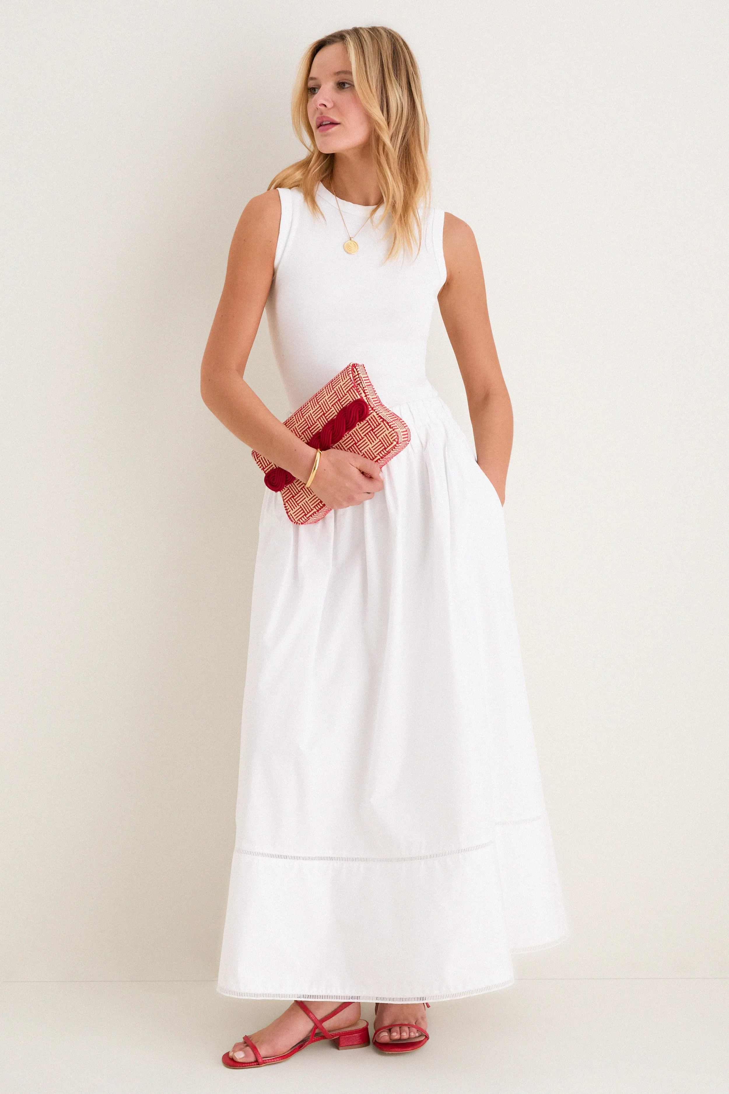 Natural and Red Gerrit Straw Clutch sold by Tuckernuck product image thumbnail 4