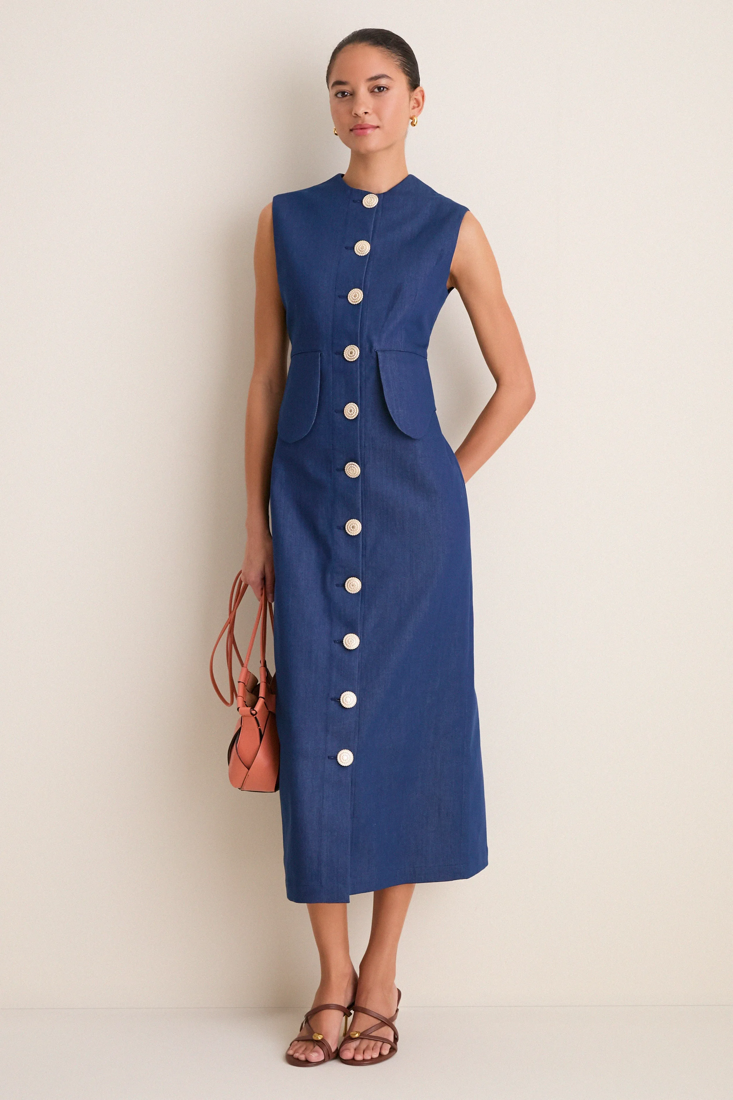 Blue Laetitia Denim Dress sold by Tuckernuck product image thumbnail 2