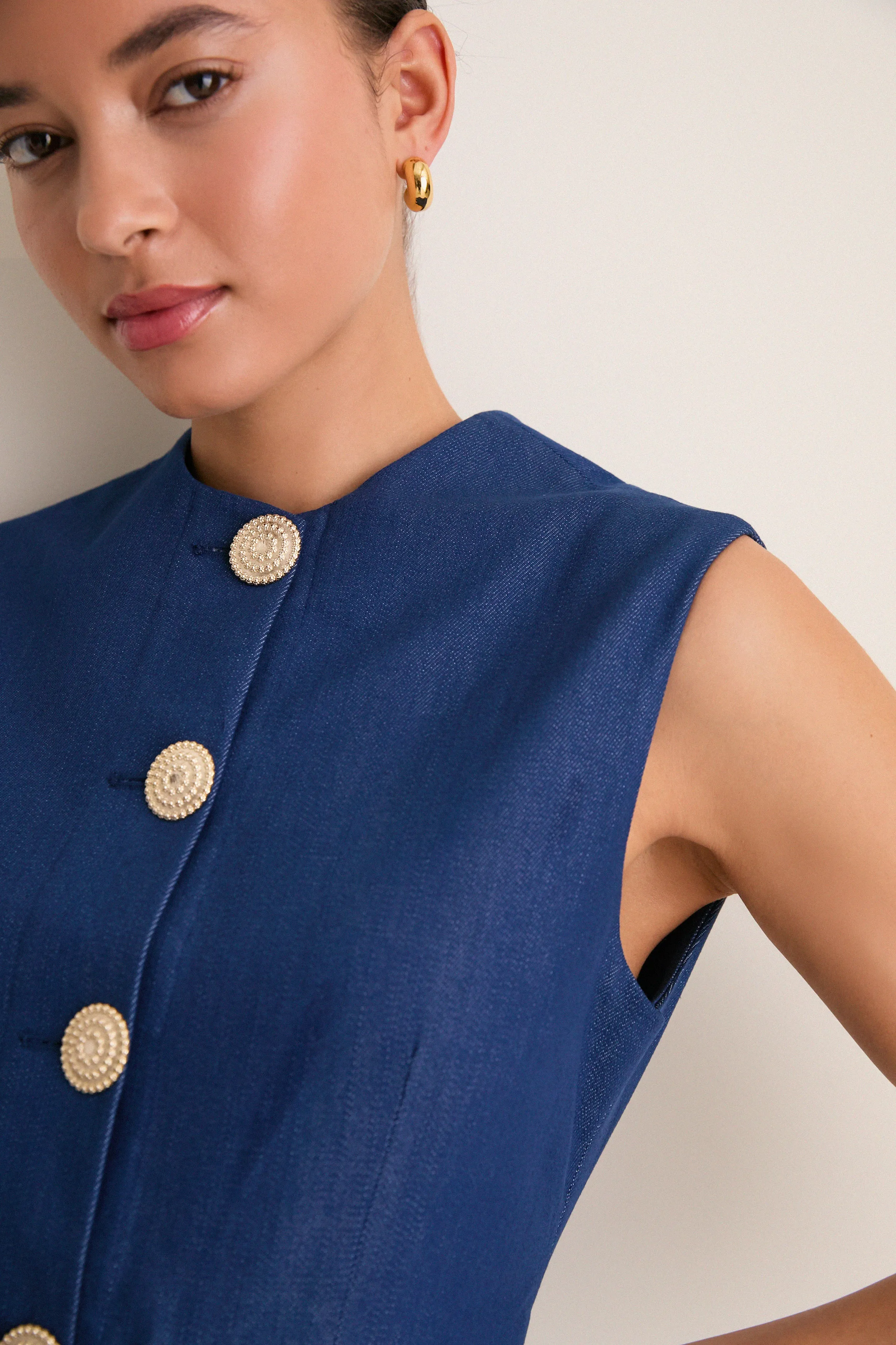 Blue Laetitia Denim Dress sold by Tuckernuck product image thumbnail 3