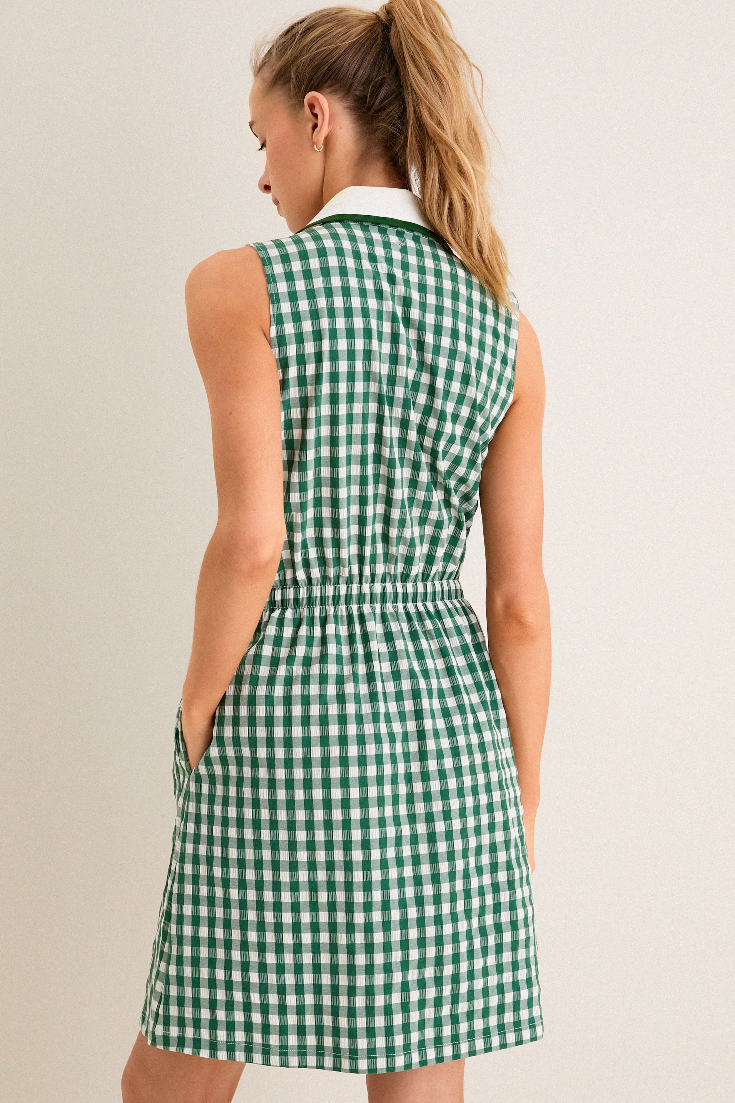 Eden Green Gingham Sleeveless Performance Seersucker Alcott Golf Dress sold by Tuckernuck product image thumbnail 4