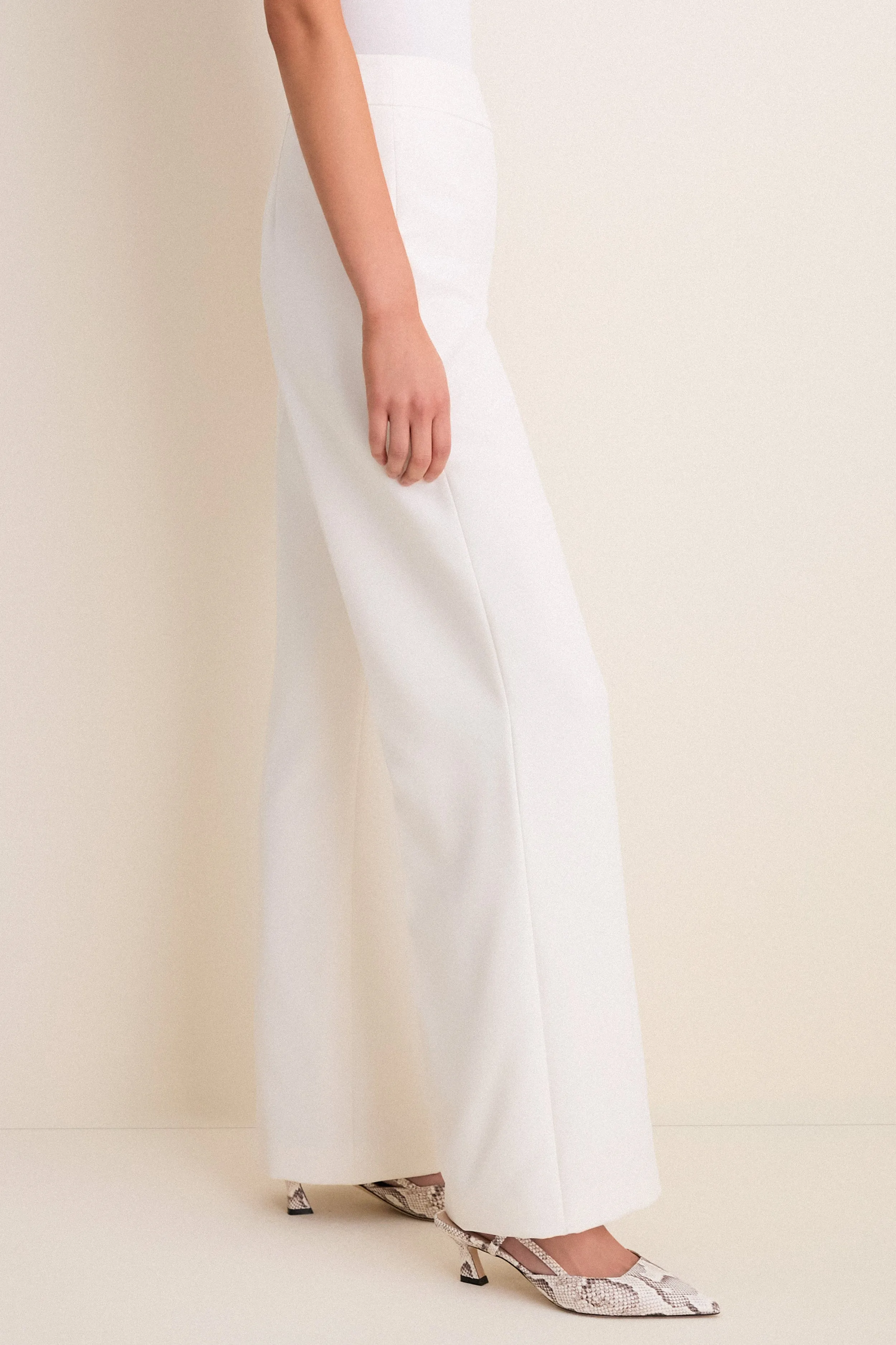 White Crepe Erin Pant sold by Tuckernuck product image thumbnail 3