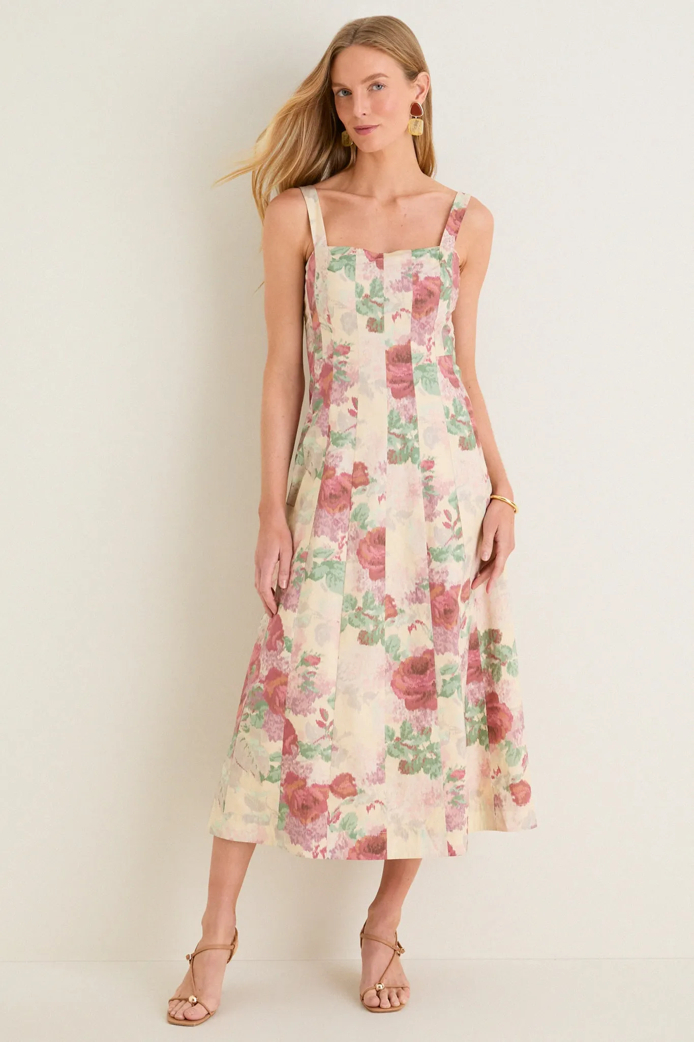 Rose Blur Cotton Poplin Edith Dress sold by Tuckernuck