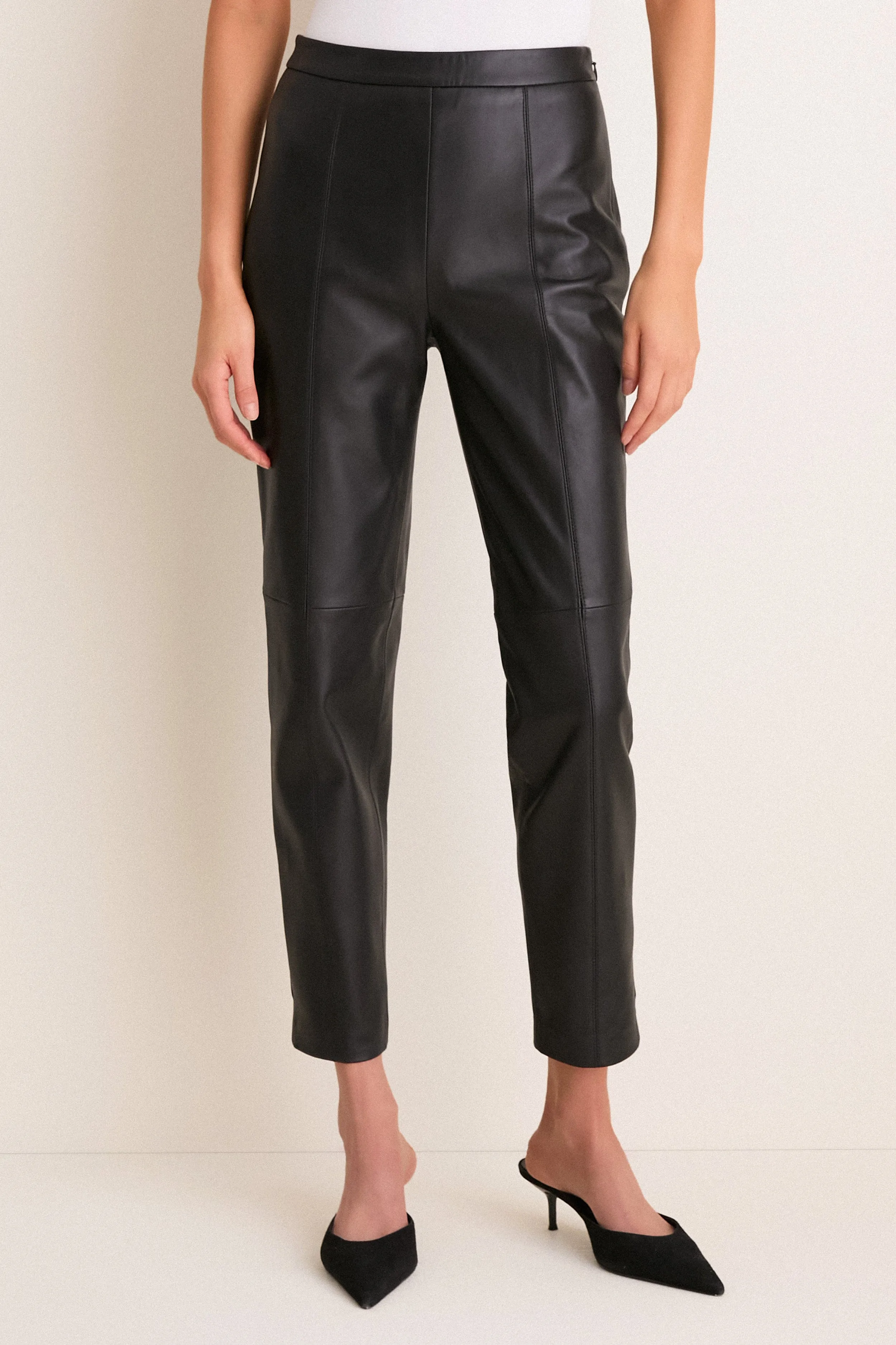 Black Leather Preston Pant sold by Tuckernuck