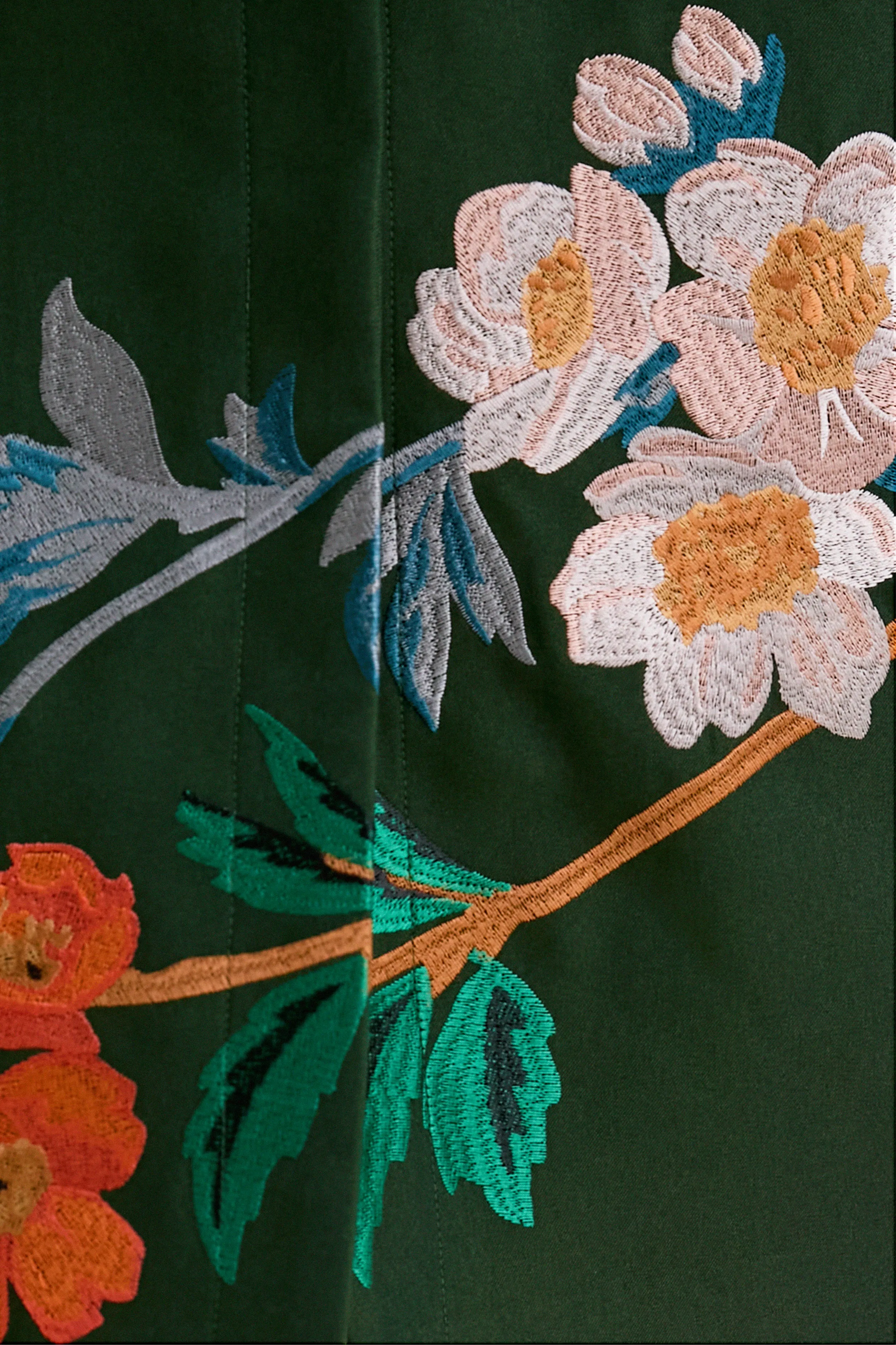 Verdant Green Crepe Embroidered Nell Dress sold by Tuckernuck product image thumbnail 5