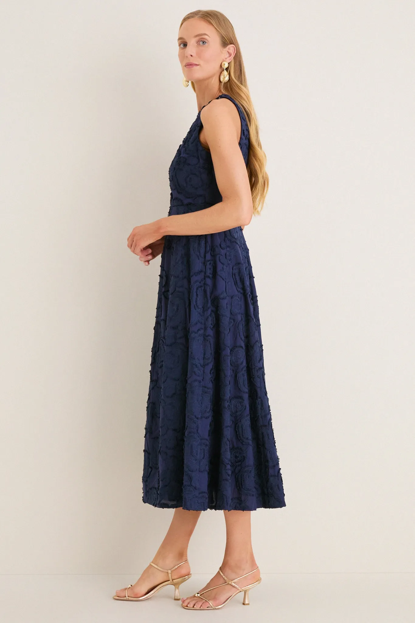 Navy Textured Rose Floral Melina Maxi Dress sold by Tuckernuck product image thumbnail 4