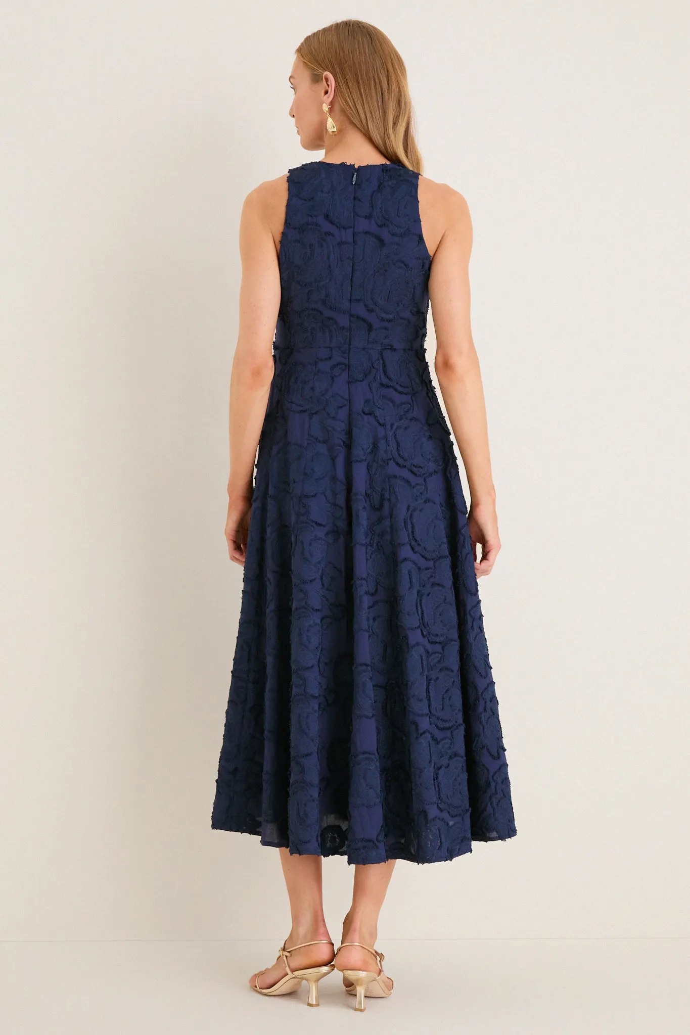 Navy Textured Rose Floral Melina Maxi Dress sold by Tuckernuck product image thumbnail 5