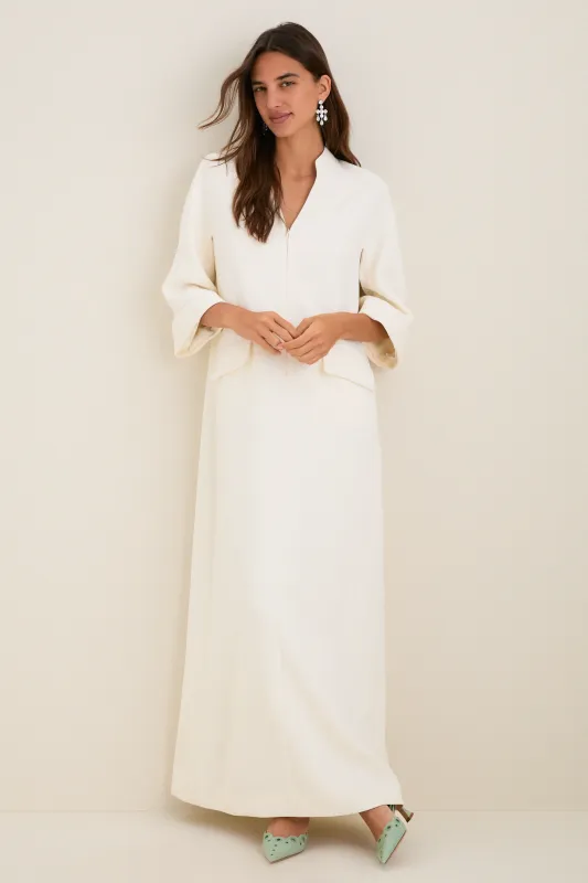Ivory Crepe Carolina Maxi Dress made by Tuckernuck