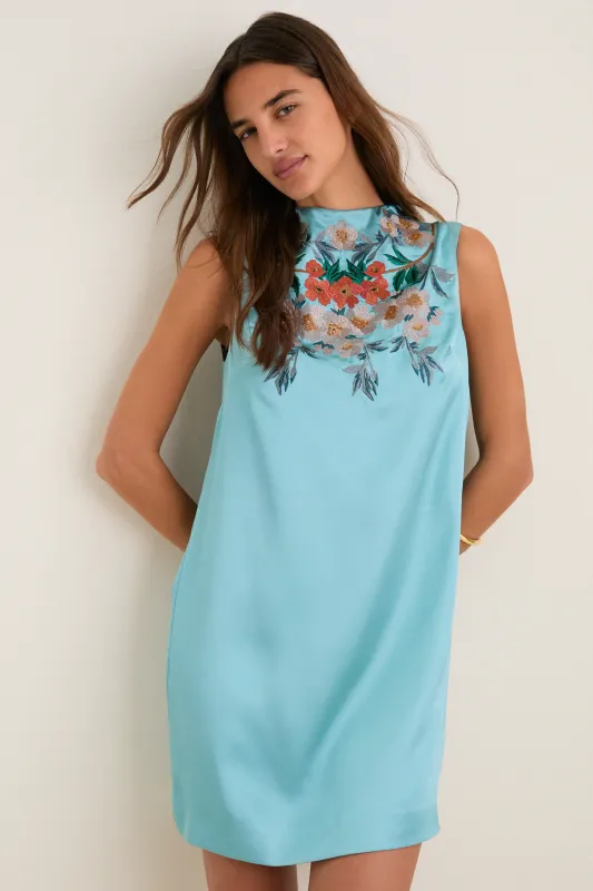 Cameo Blossom Embroidered Duchess Satin Agnes Dress made by Tuckernuck