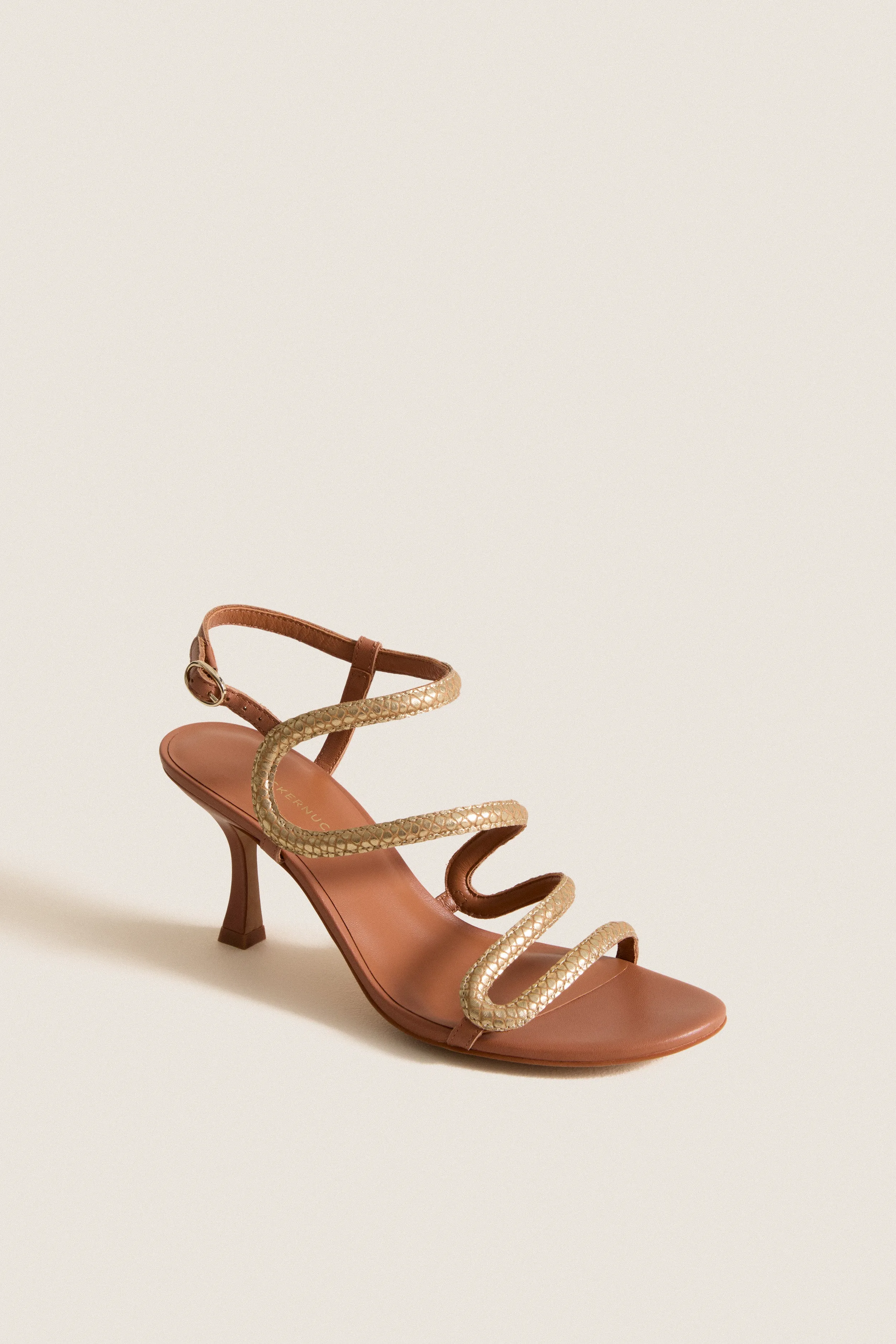 Champagne Lara Heels sold by Tuckernuck