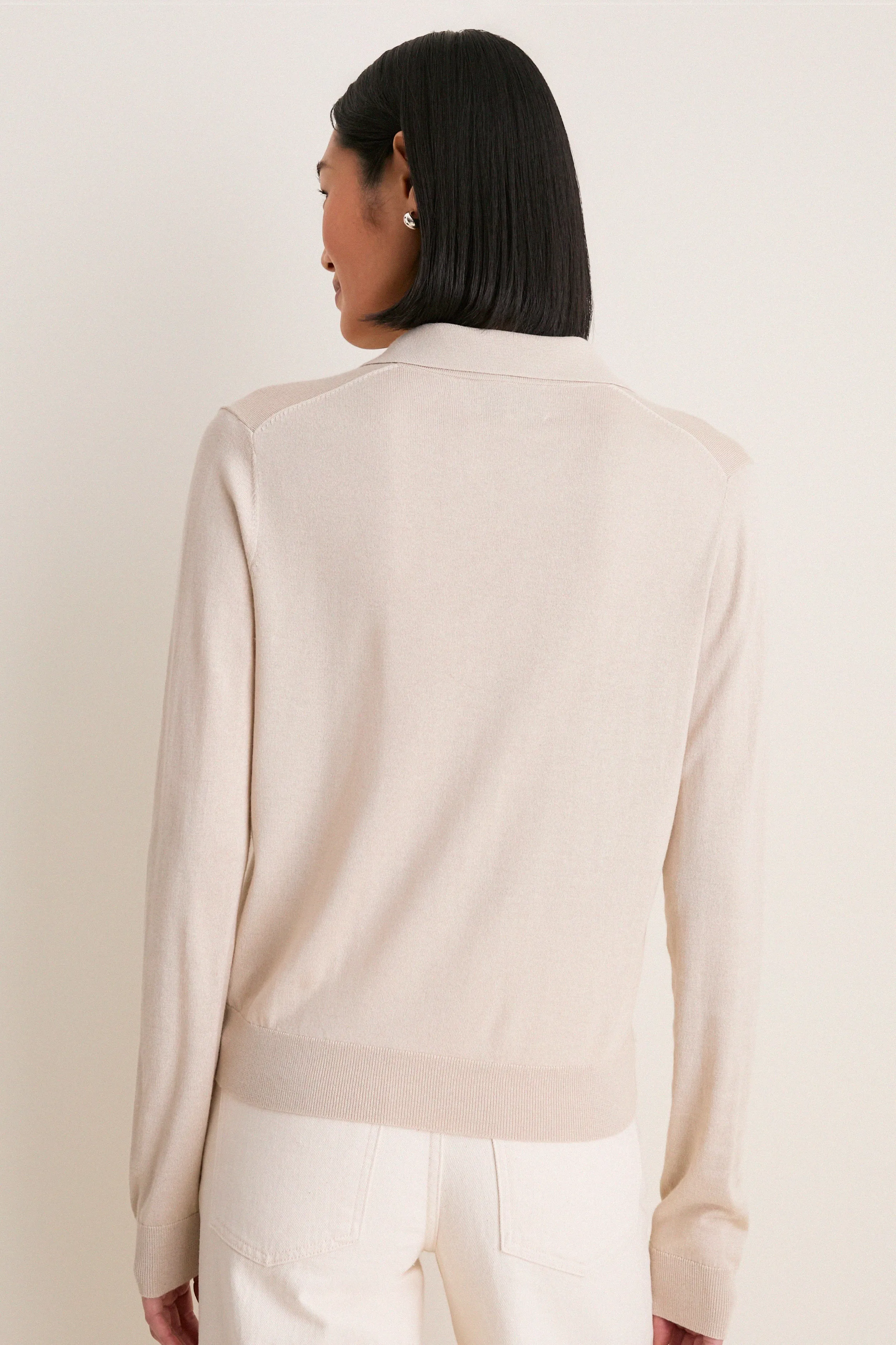 Sandstone Cashmere Silk Theo Polo sold by Tuckernuck product image thumbnail 4