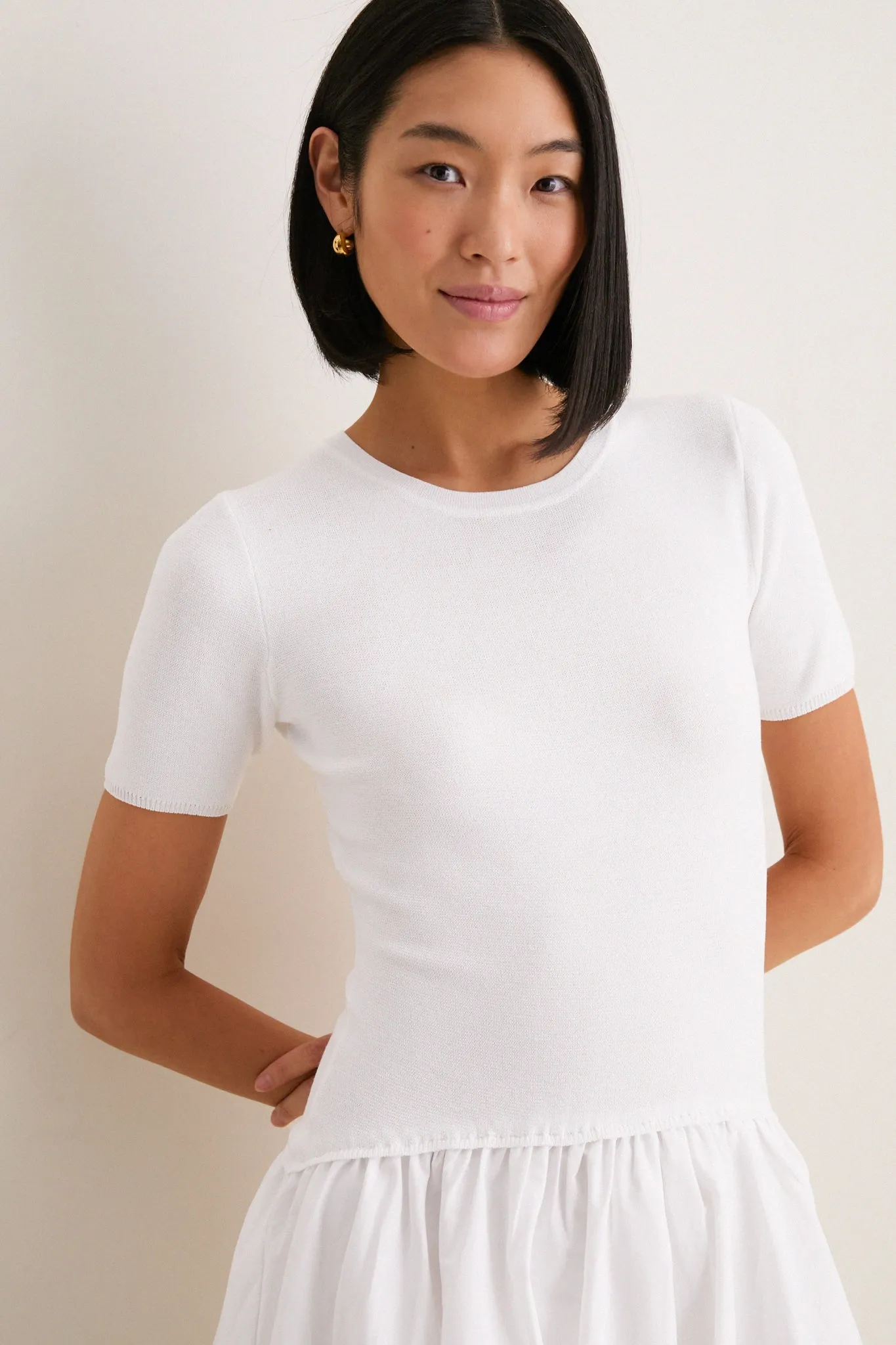 White Bubble Skirt Midi Dress sold by Tuckernuck product image thumbnail 5