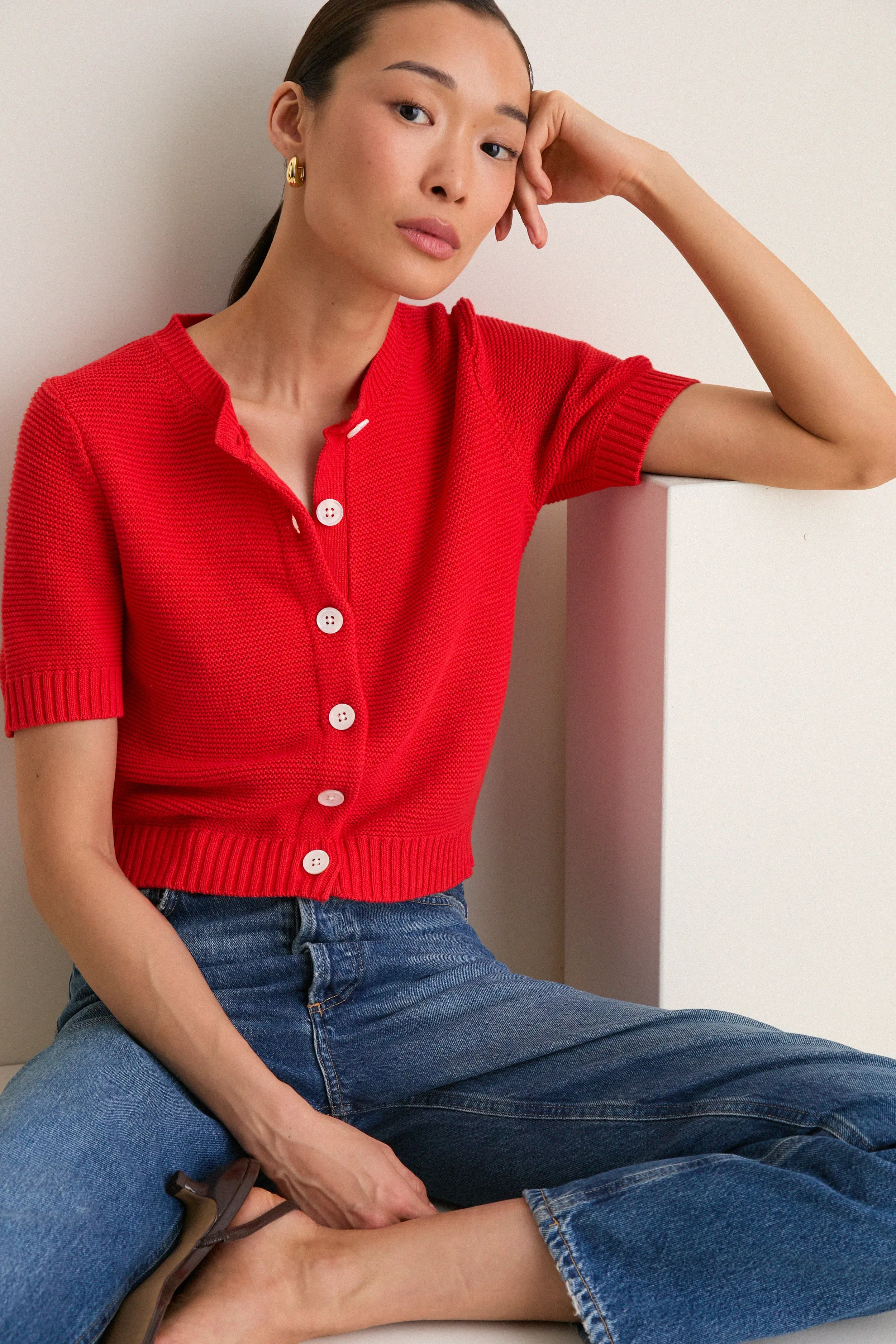 Tomato Elle Cardigan in Linen Cotton sold by Tuckernuck product image thumbnail 5