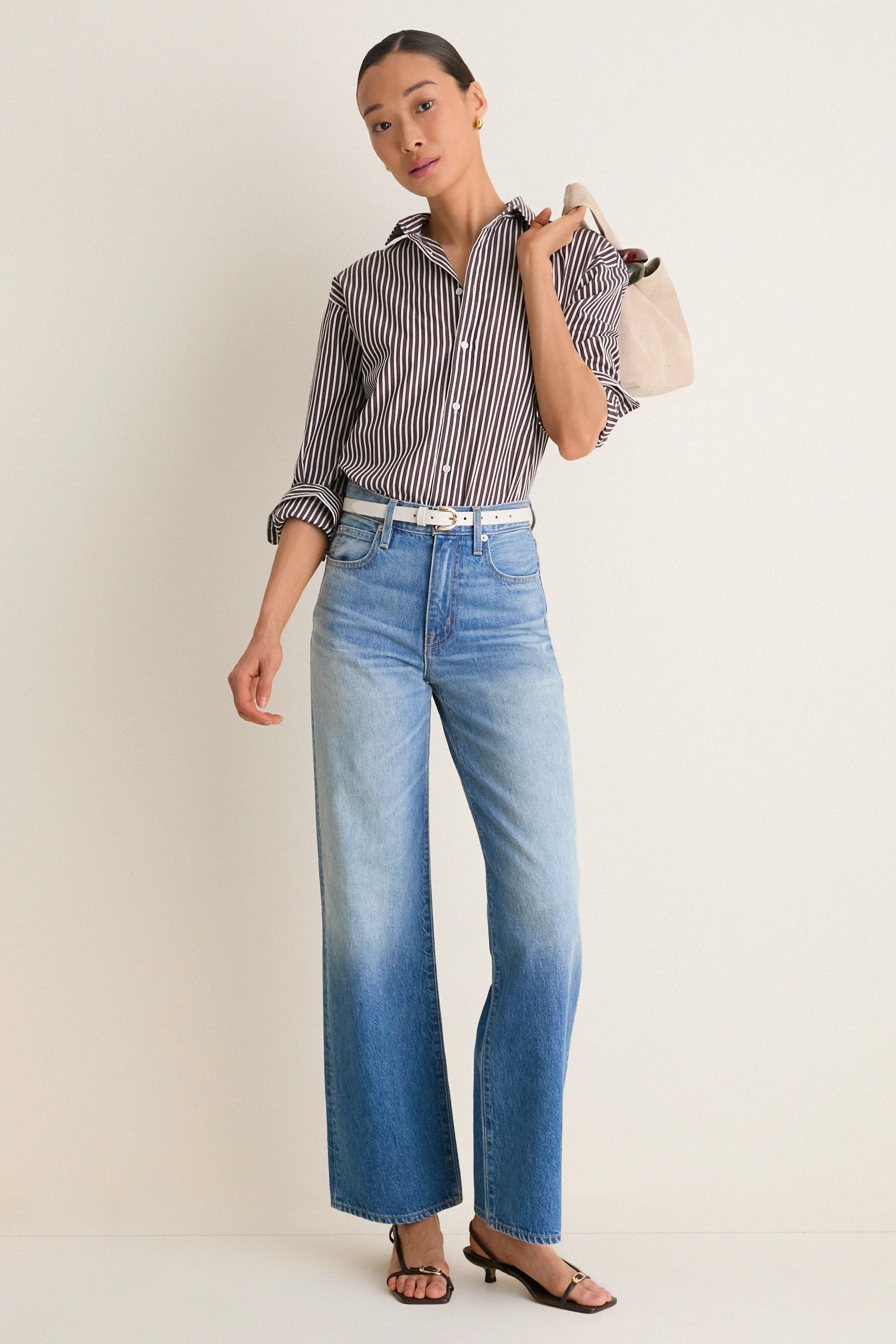 White Curve Buckle Skinny Belt sold by Tuckernuck product image thumbnail 3